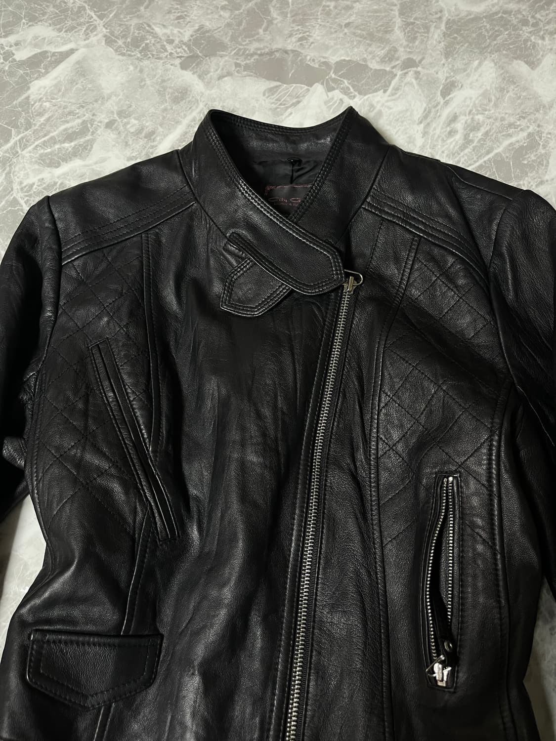 leather biker jacket 상품이미지2