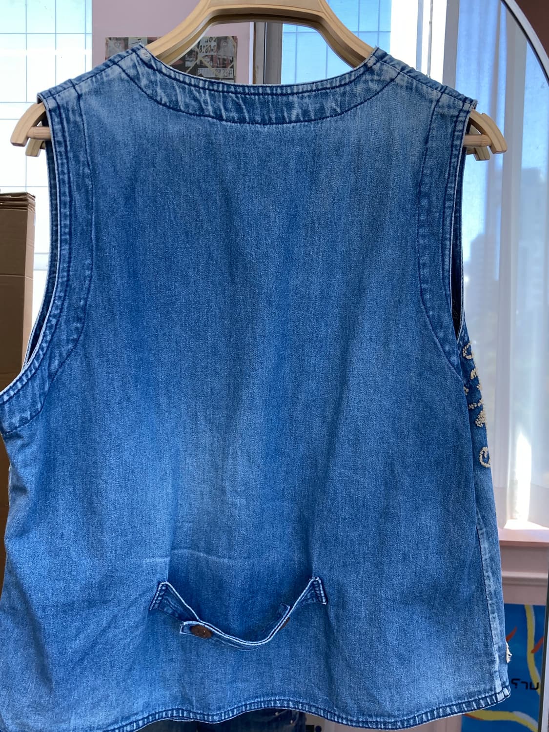 에스닉 자수 데님 베스트 상품이미지5