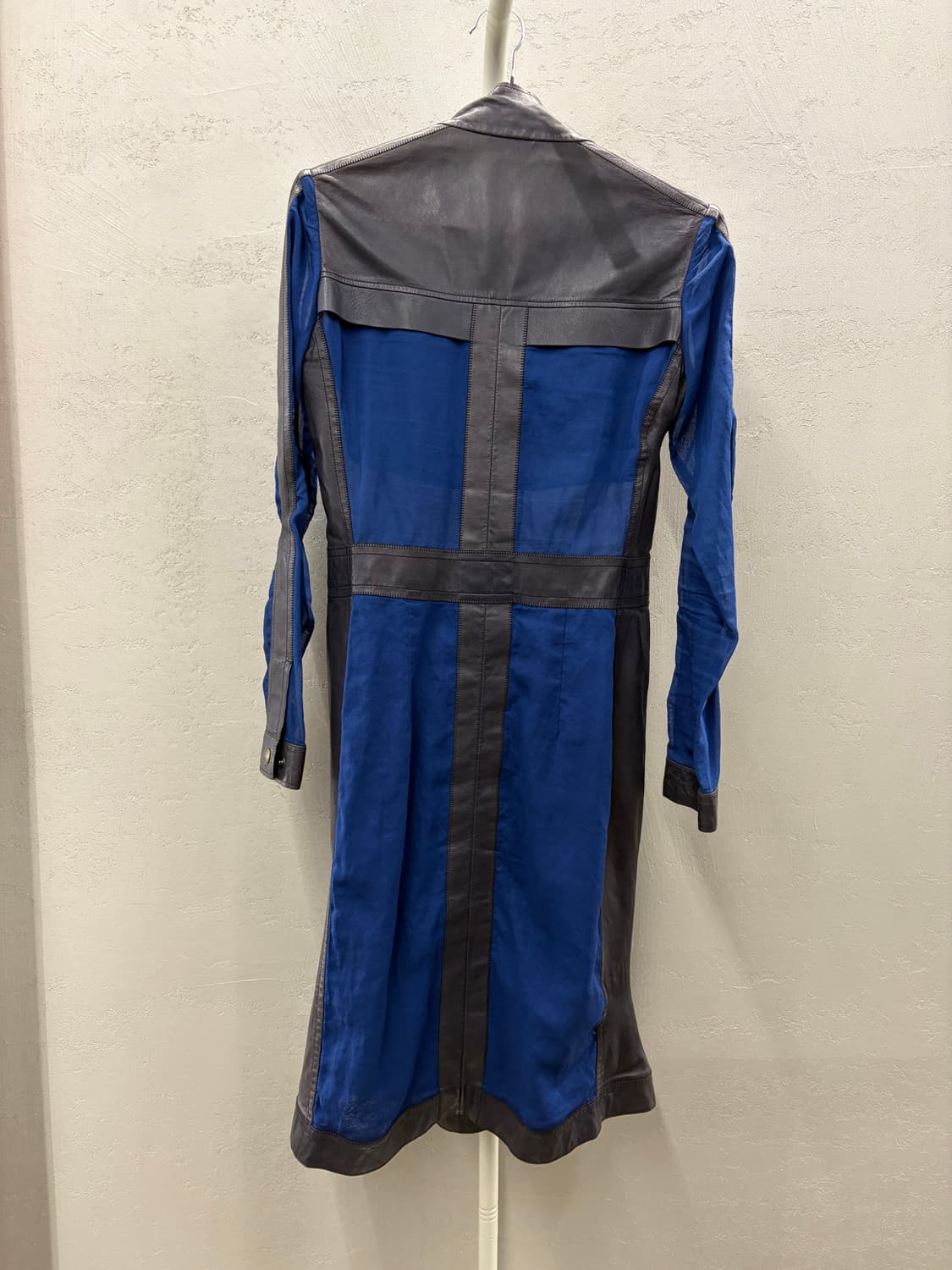 보테가베네타 블루/그레이 배색 셔츠 원피스 40 상품이미지7