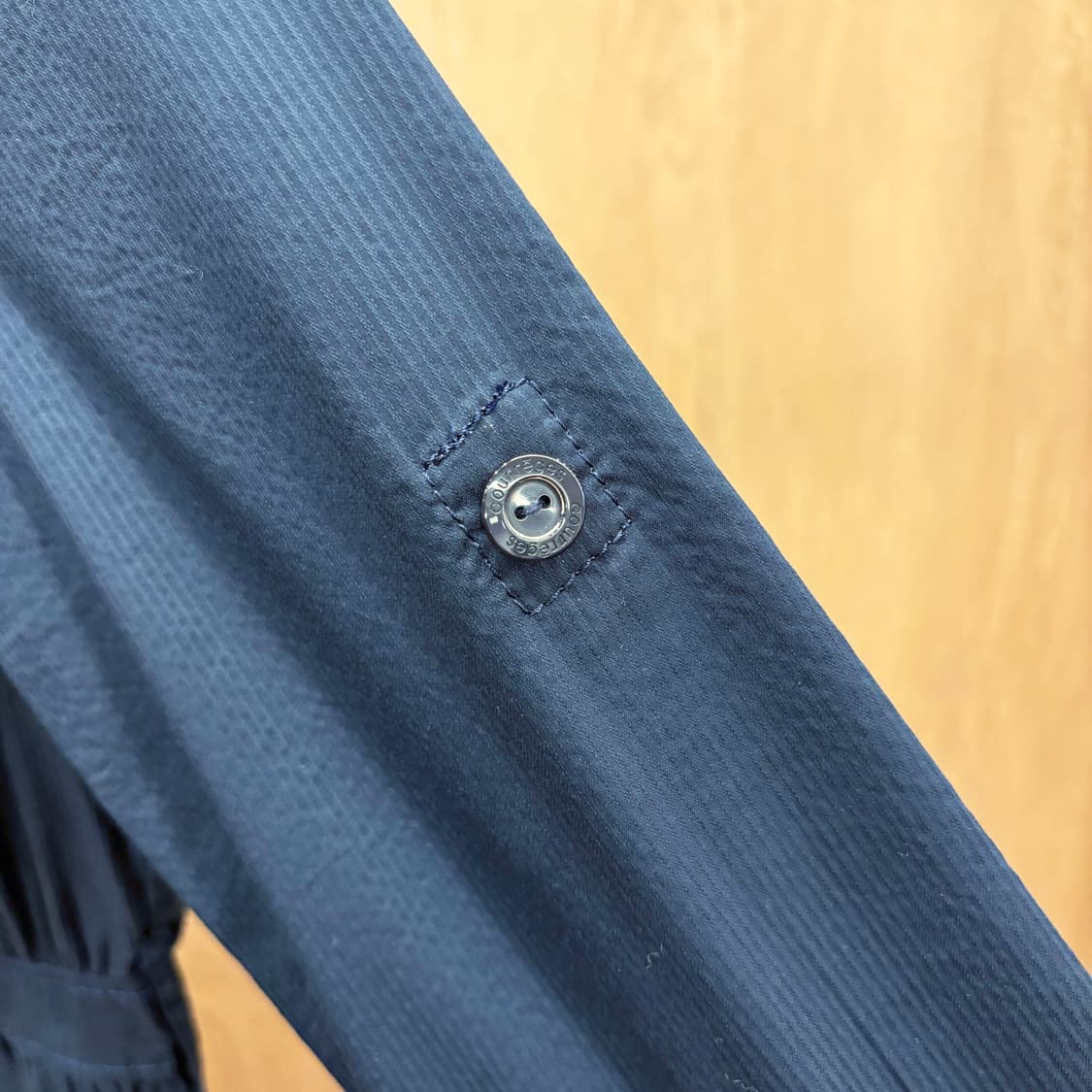 꾸레쥬 7부 클래식 카라 미니 원피스 플랩 포켓 디테일 A라인 블랙 상품이미지6