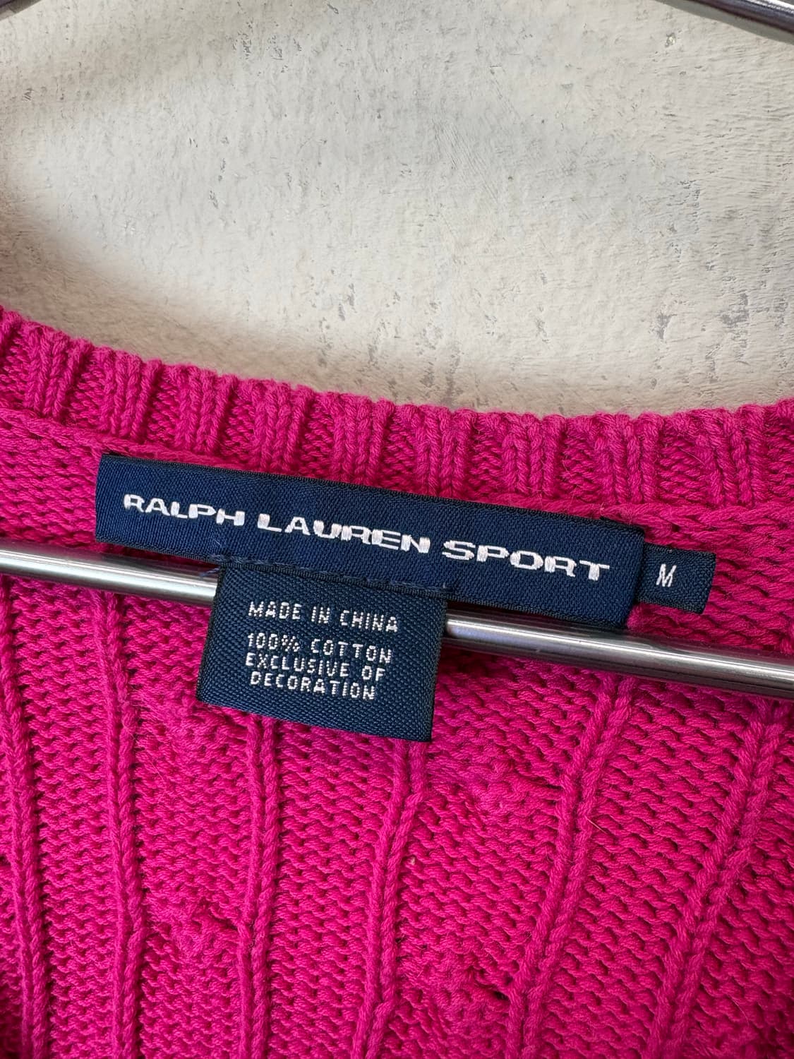 폴로랄프로렌 빈티지 케이블 니트 핑크 상품이미지5