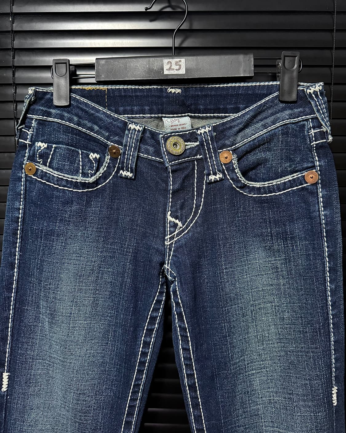 트루릴리젼 정품 조니 빅 티 일자핏 슬림핏 워싱 데님 스티치 25 스판 상품이미지2