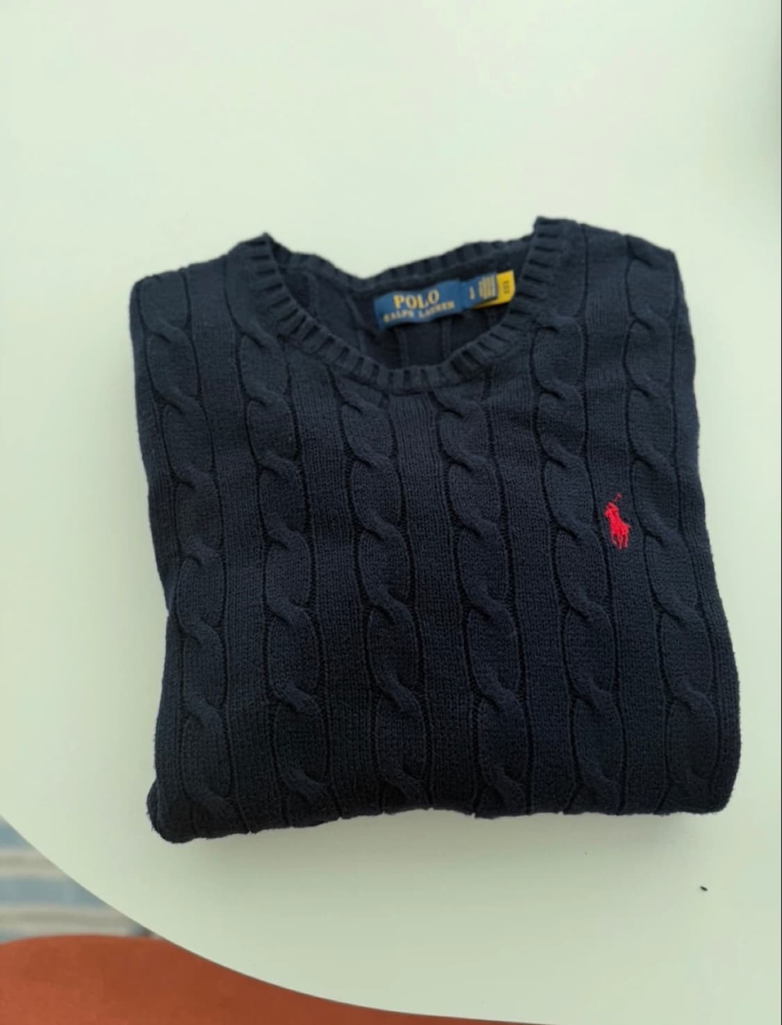 폴로 랄프로렌 꽈배기 니트 네이비 L  상품이미지1