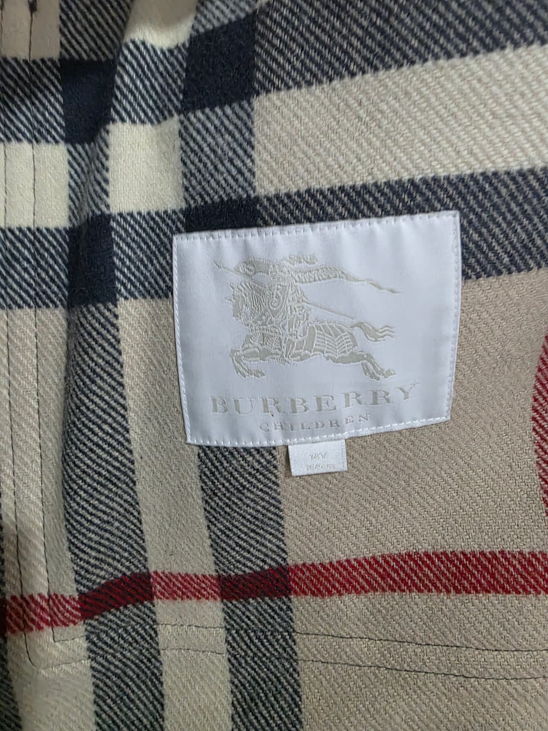 버버리 키즈 울 더플코트 (정품) / 그레이 / 상태좋음 상품이미지3