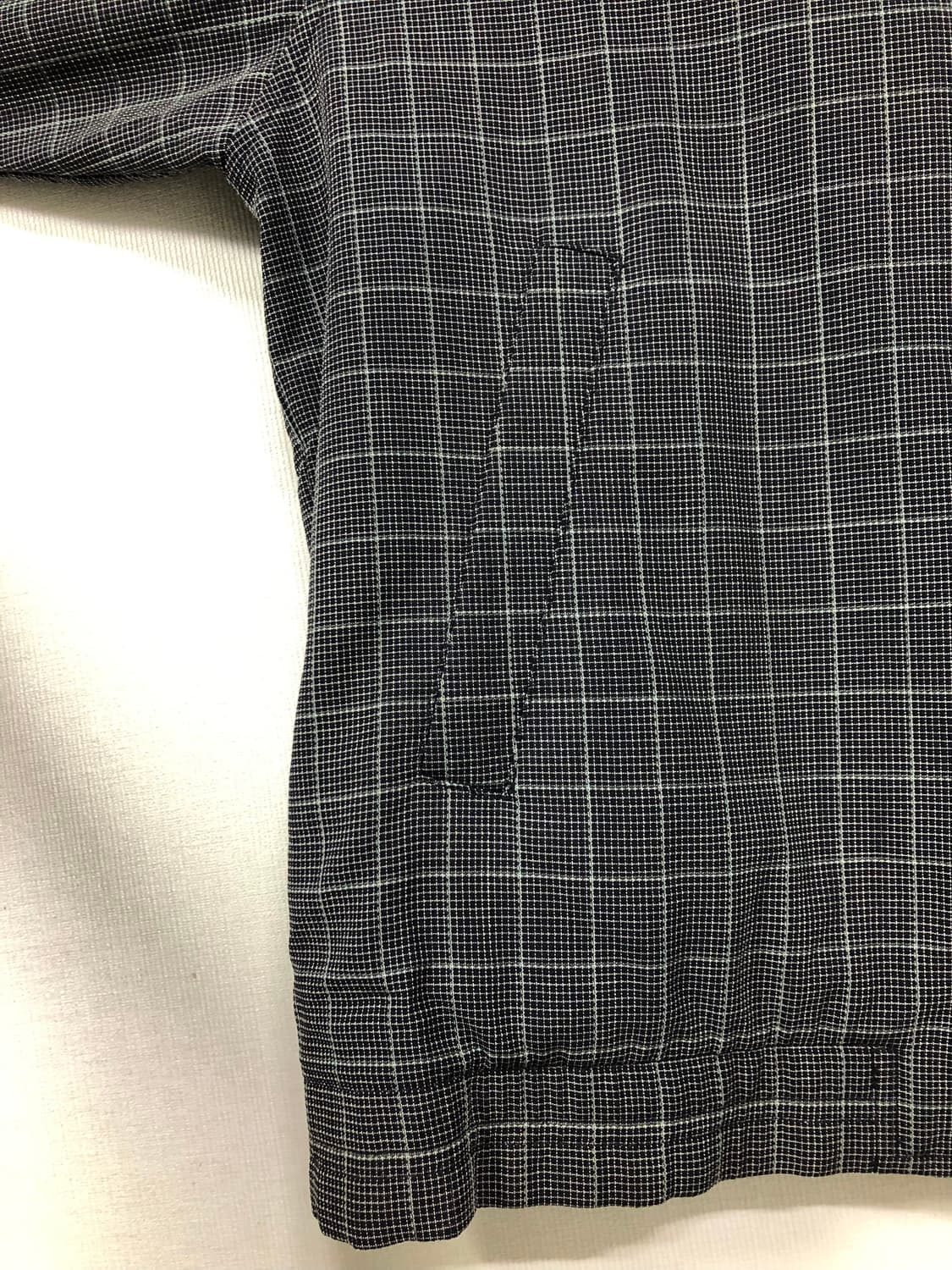 입생로랑 남성 클래식 체크 헤링턴 블루종 봄버 자켓 _ 다크네이비 상품이미지3