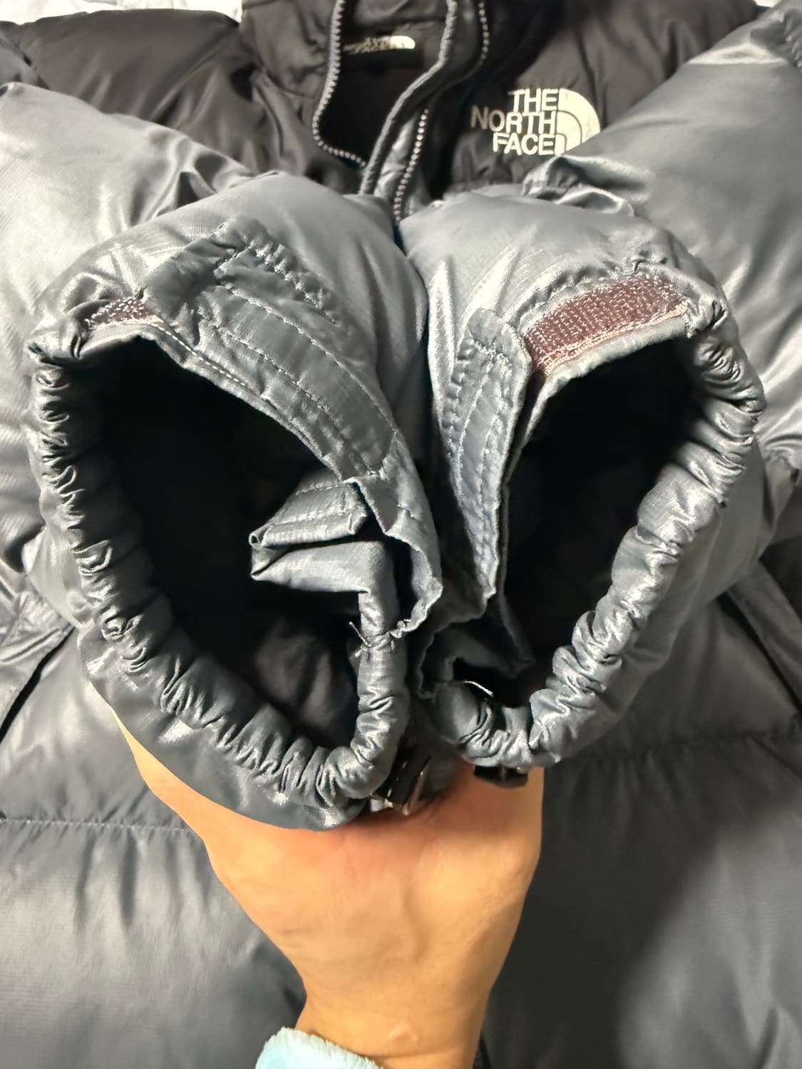 노스페이스 눕시 700 그레이 기리보이 착용 상품이미지5