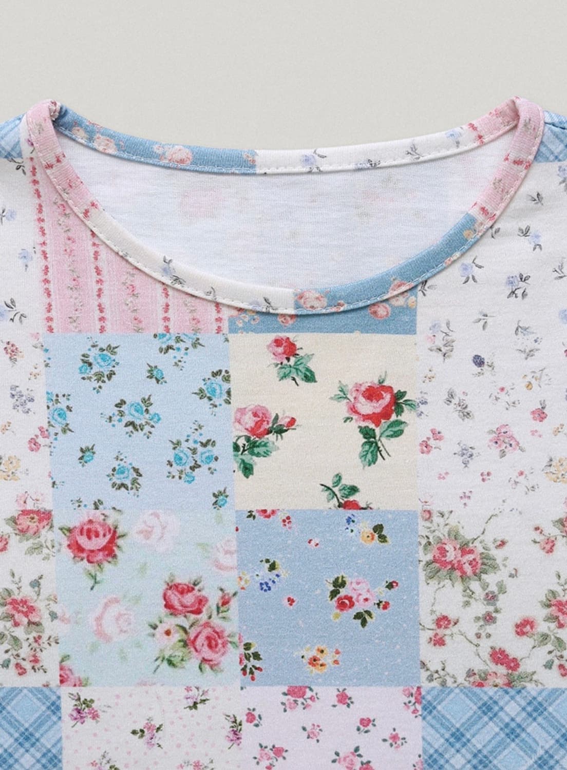 스무스무드 Shalott Floral Patchwork Tee 상품이미지5