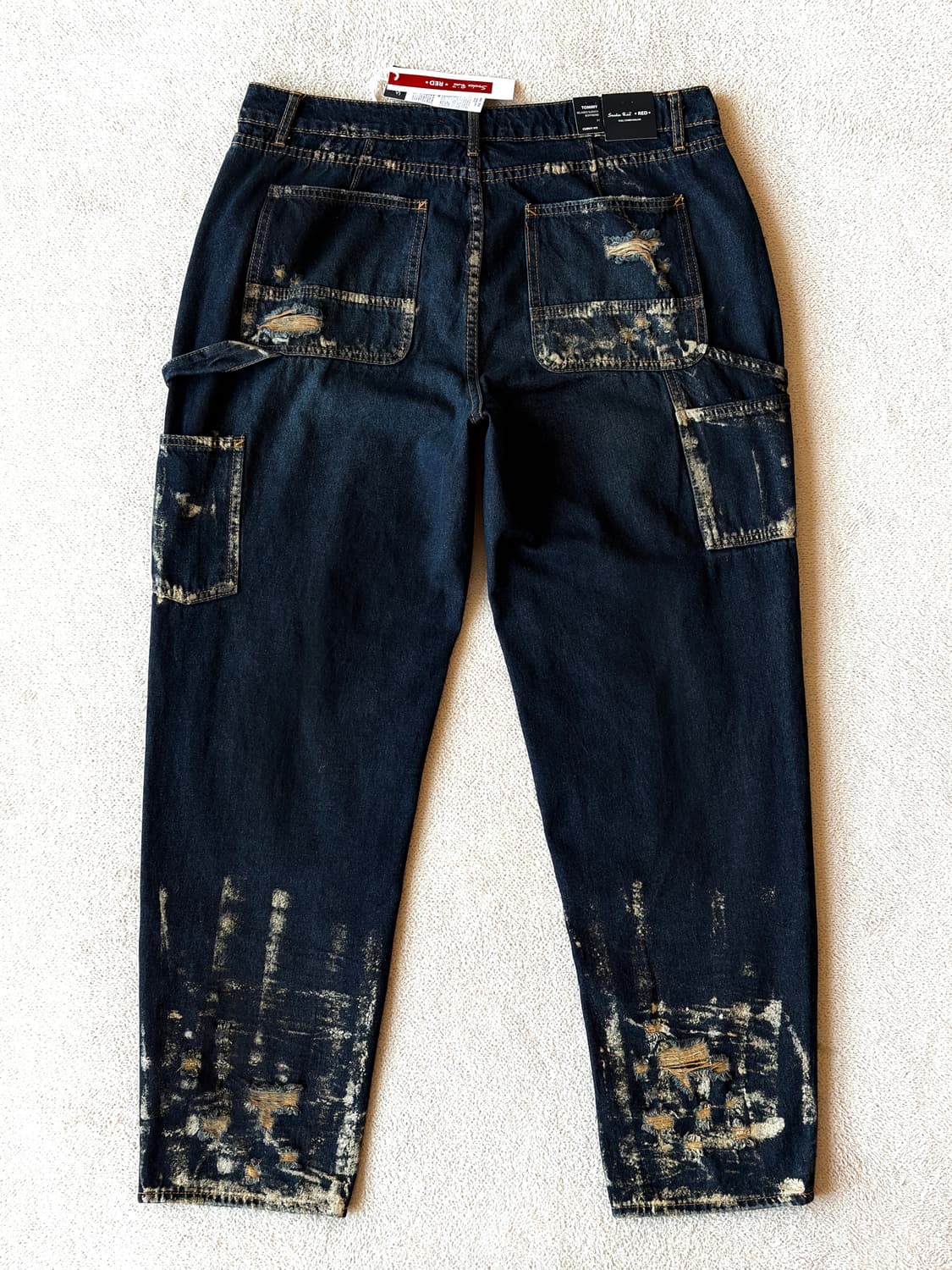 [데드스탁] 스모크라이즈 디스트로이드 글리터 더블니 카펜터 팬츠 상품이미지6