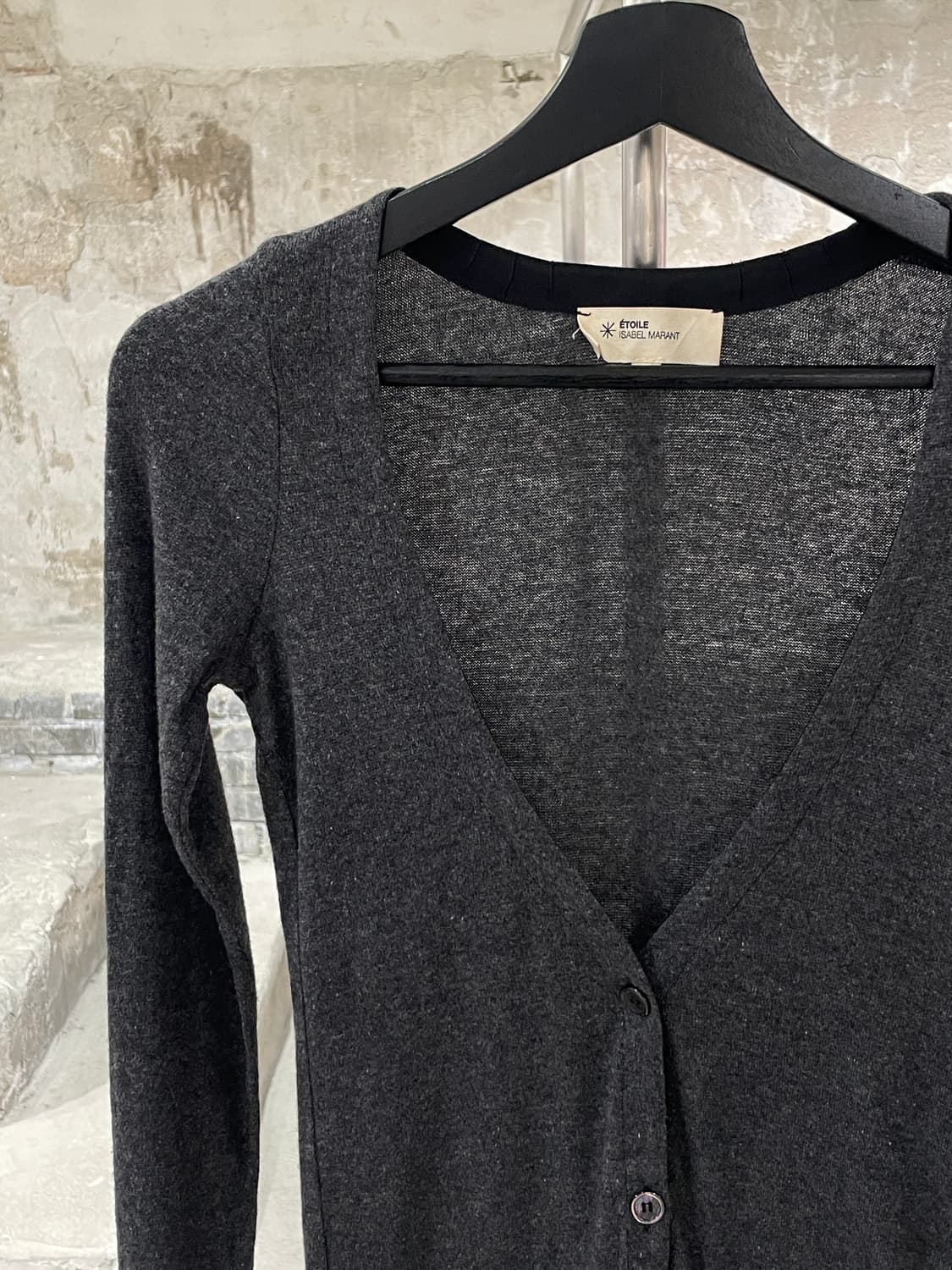 이자벨 마랑 에뚜왈 차콜 슬림 니트 가디건 상품이미지2