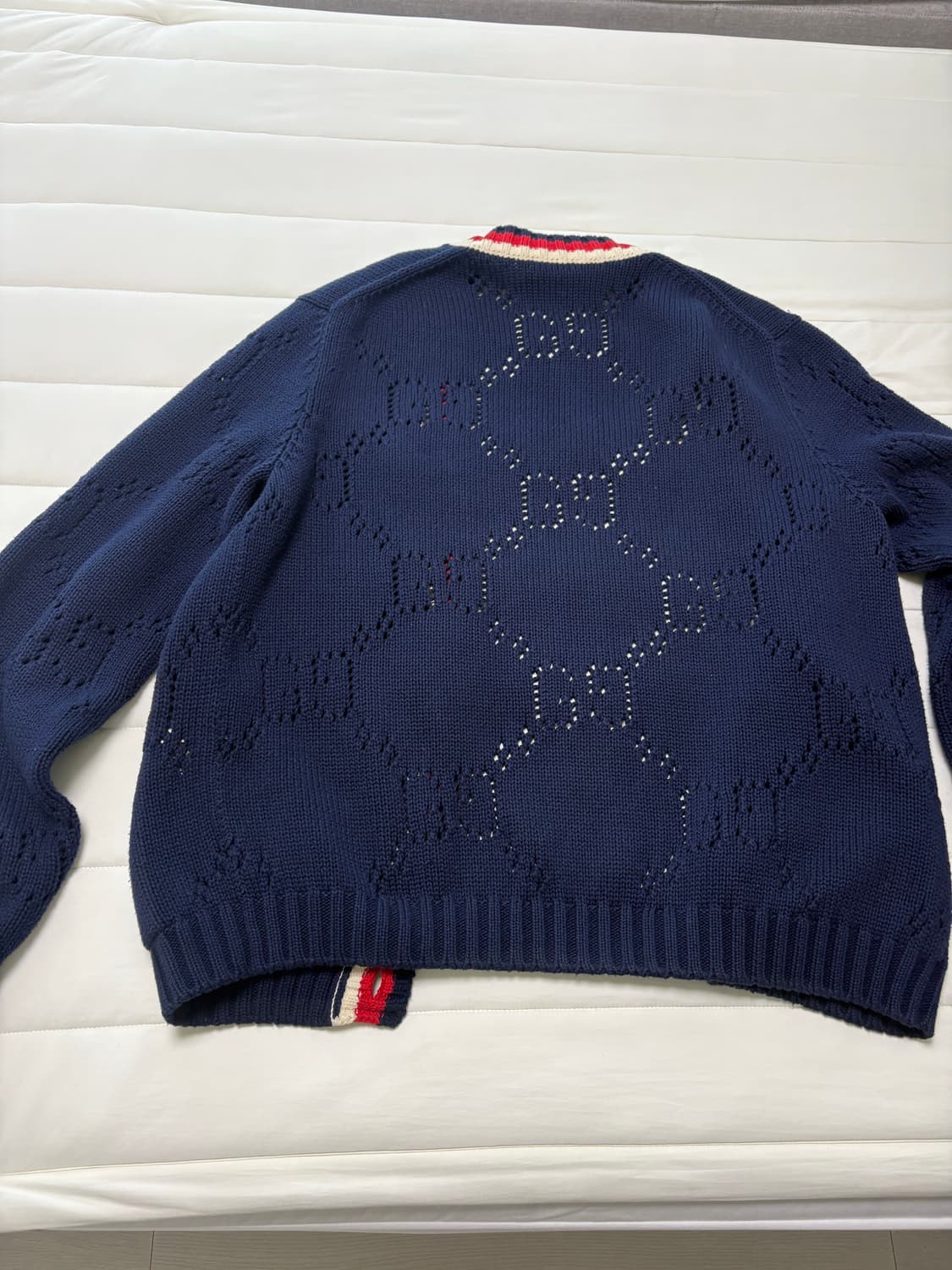 구찌 네이비 트리밍 가디건 상품이미지2