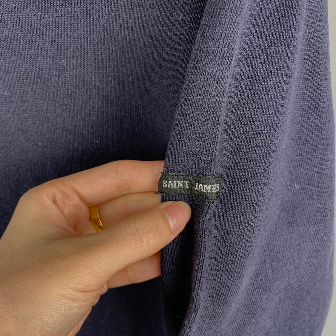 세인트제임스 엘보우디테일 네이비 길도 니트 슬리브 상품이미지3