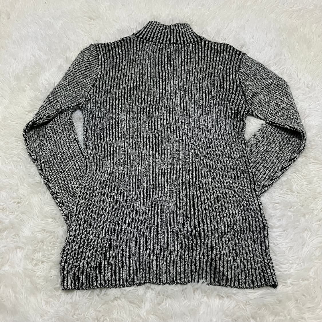 빈티지 그레이 니트 집업 912 y2k 스트릿 모리 갸루 일본빈티지 펑키 상품이미지2