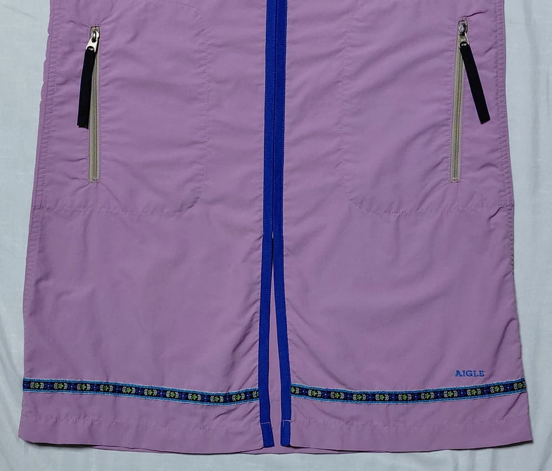 에이글(AIGLE) 여성 롱 후드 바람막이 자켓 (S사이즈/퍼플) 상품이미지3