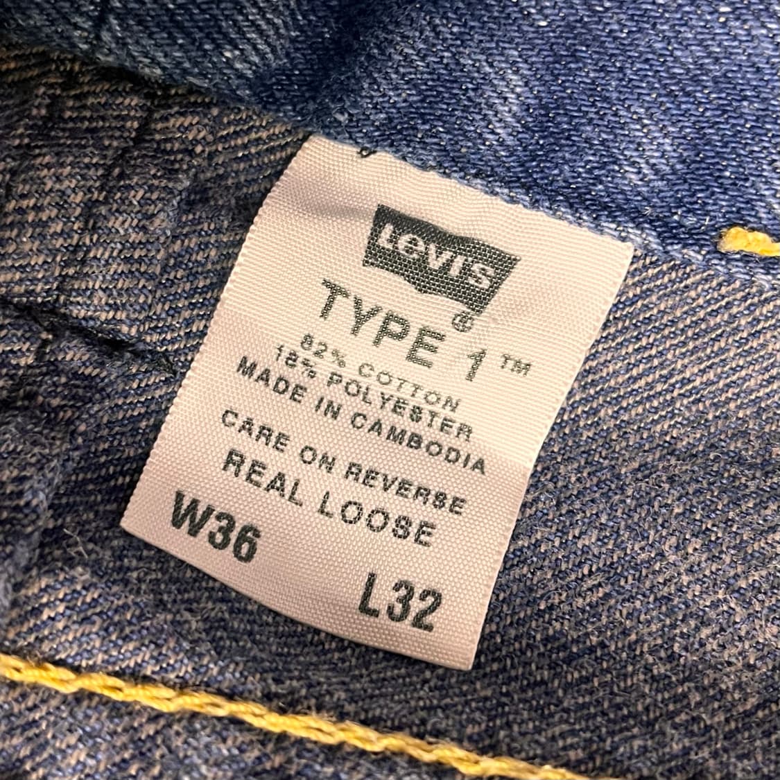리바이스 타입원 데님팬츠 W36 L32 상품이미지5