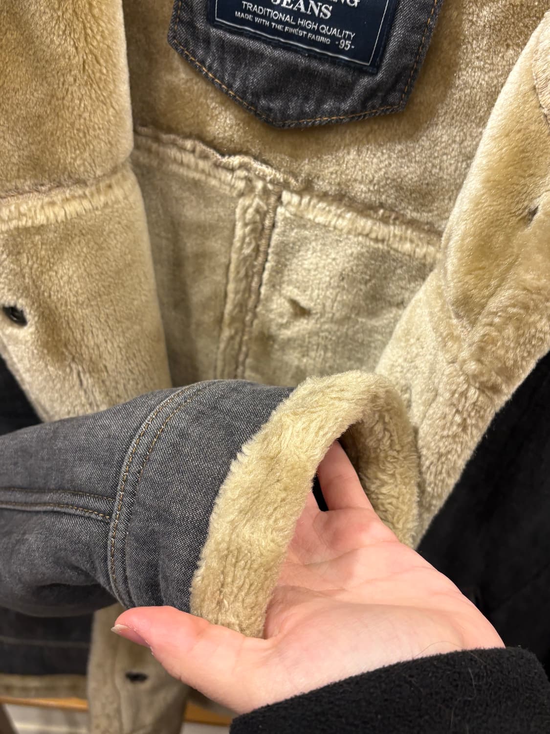 빈티지 코디세트) 빈티지 무스탕 퍼 자켓 겨울자켓 후드 퍼자켓 상품이미지6