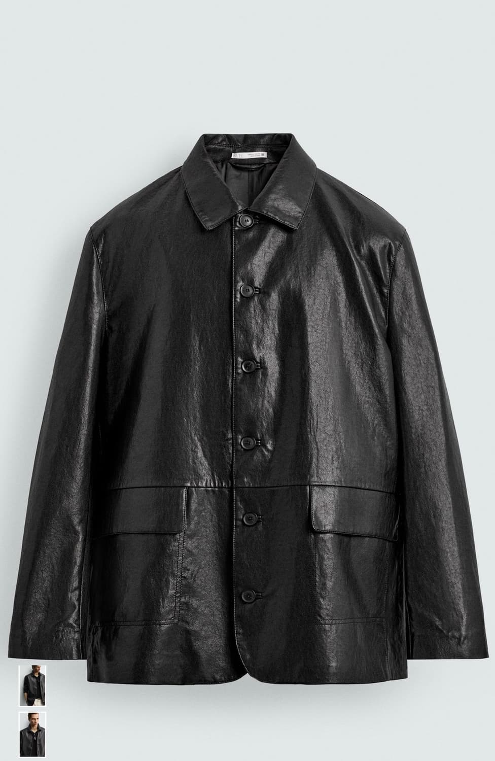 자라 릴랙스핏 페이크 레더 카코트 상품이미지1