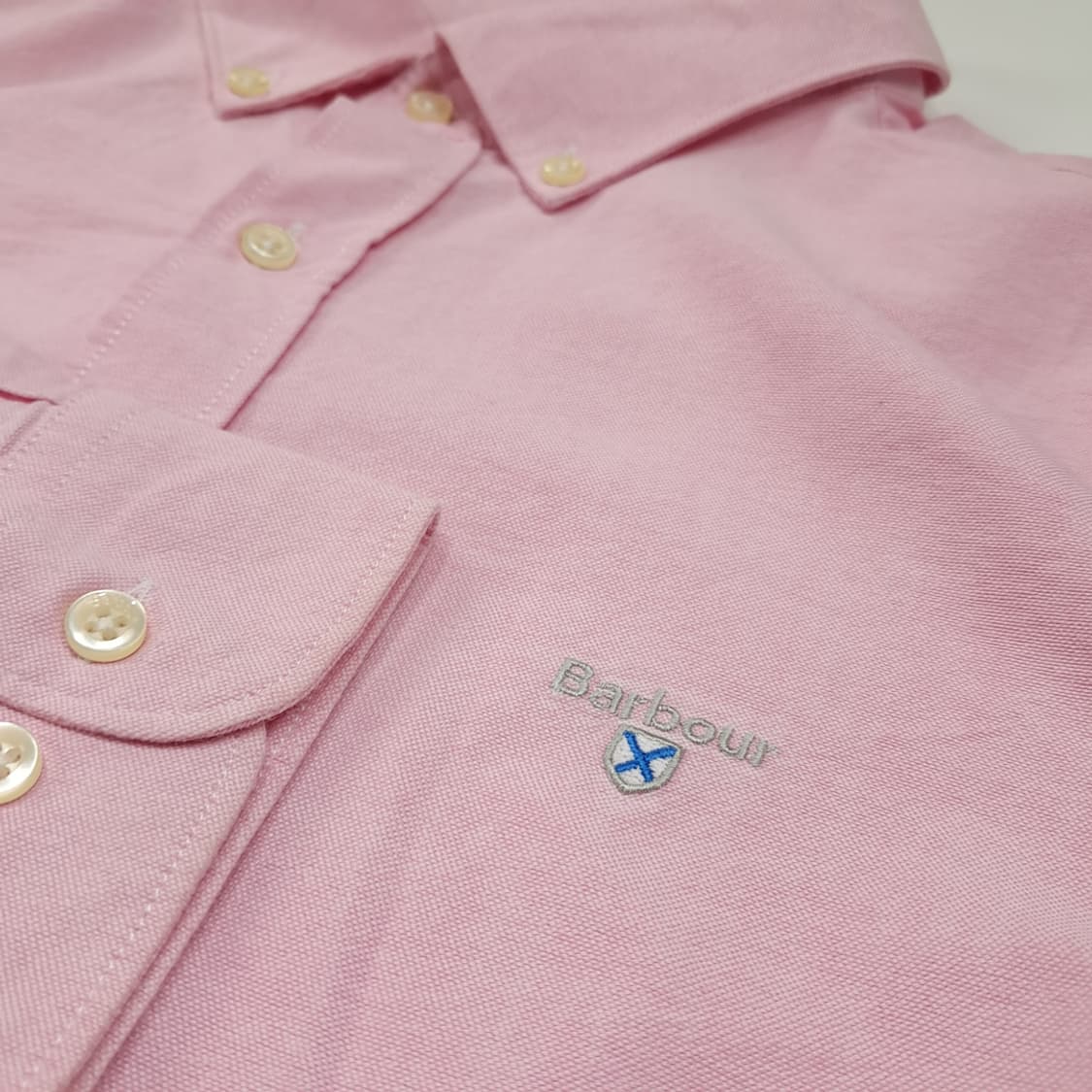 CL713 L 바버 코튼 버튼다운 옥스포드 핑크 셔츠 남방 상품이미지4
