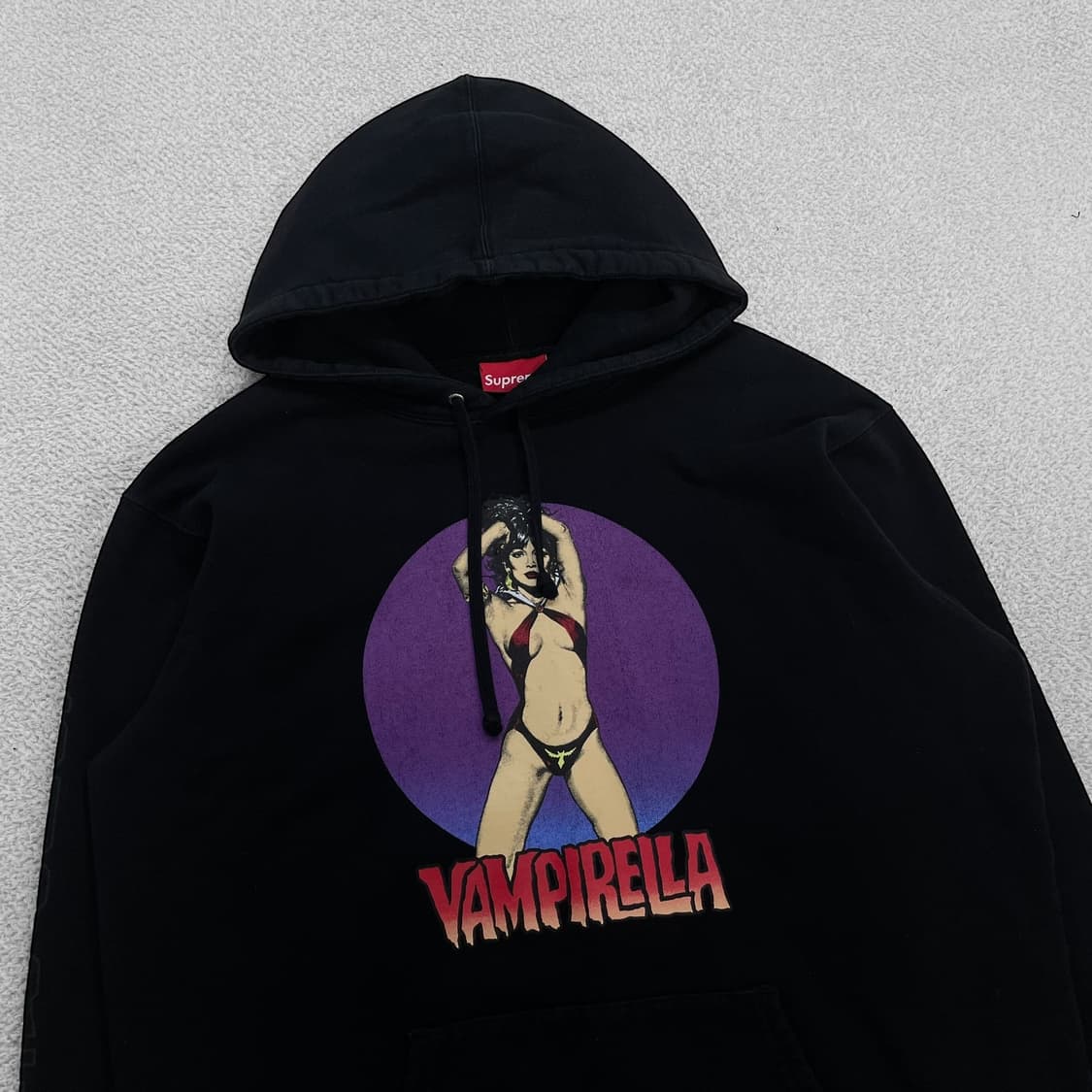 슈프림 Supreme 17ss 뱀피렐라 후드티 블랙 상품이미지2