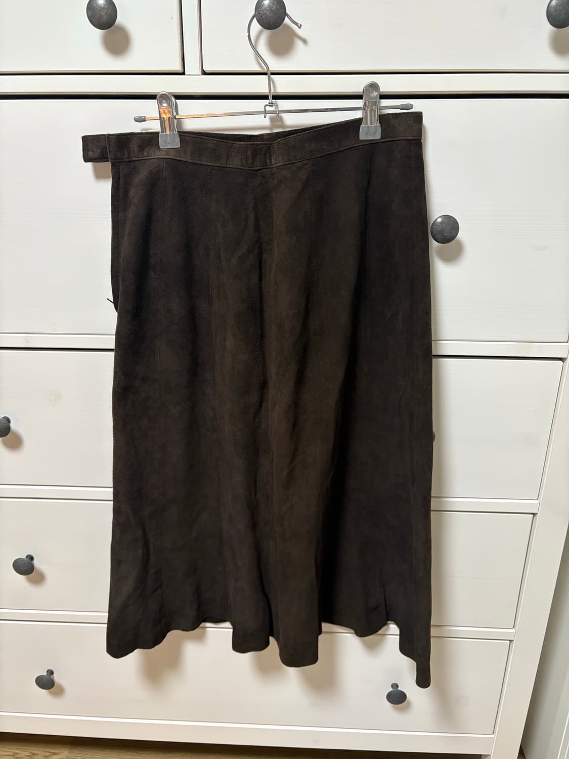 일본 빈티지 브라운 벨벳 스커트 상품이미지2