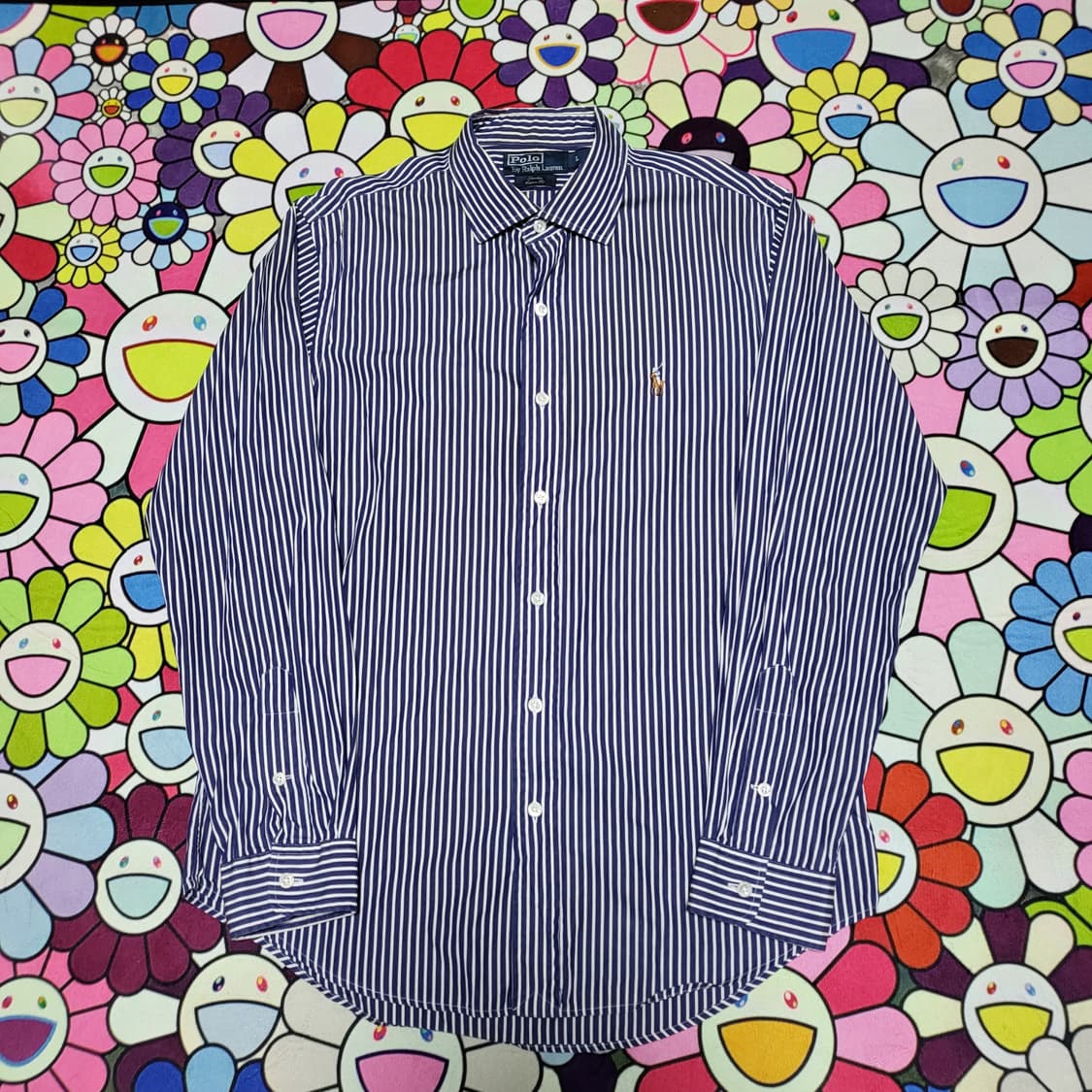 폴로 네이비 스트라이프 셔츠 상품이미지1