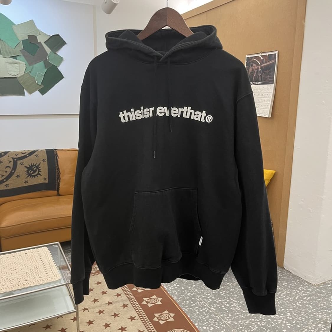 디스이즈네버댓 모던 캐주얼 빈티지 빅로고 후드티 XL C10386 상품이미지3