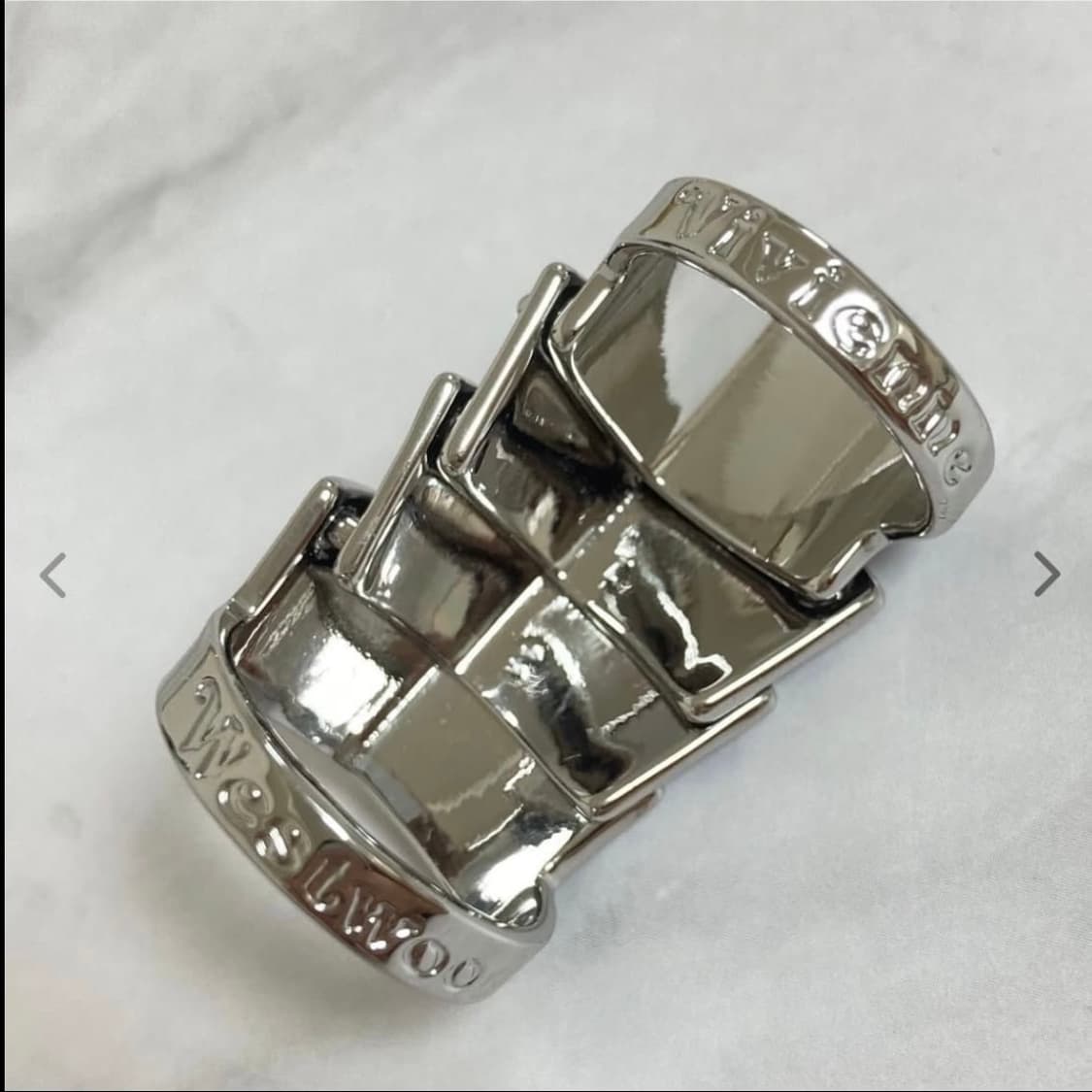 비비안웨스트우드 아카이브 블랙실버 아르테미스 너클링 반지 상품이미지2