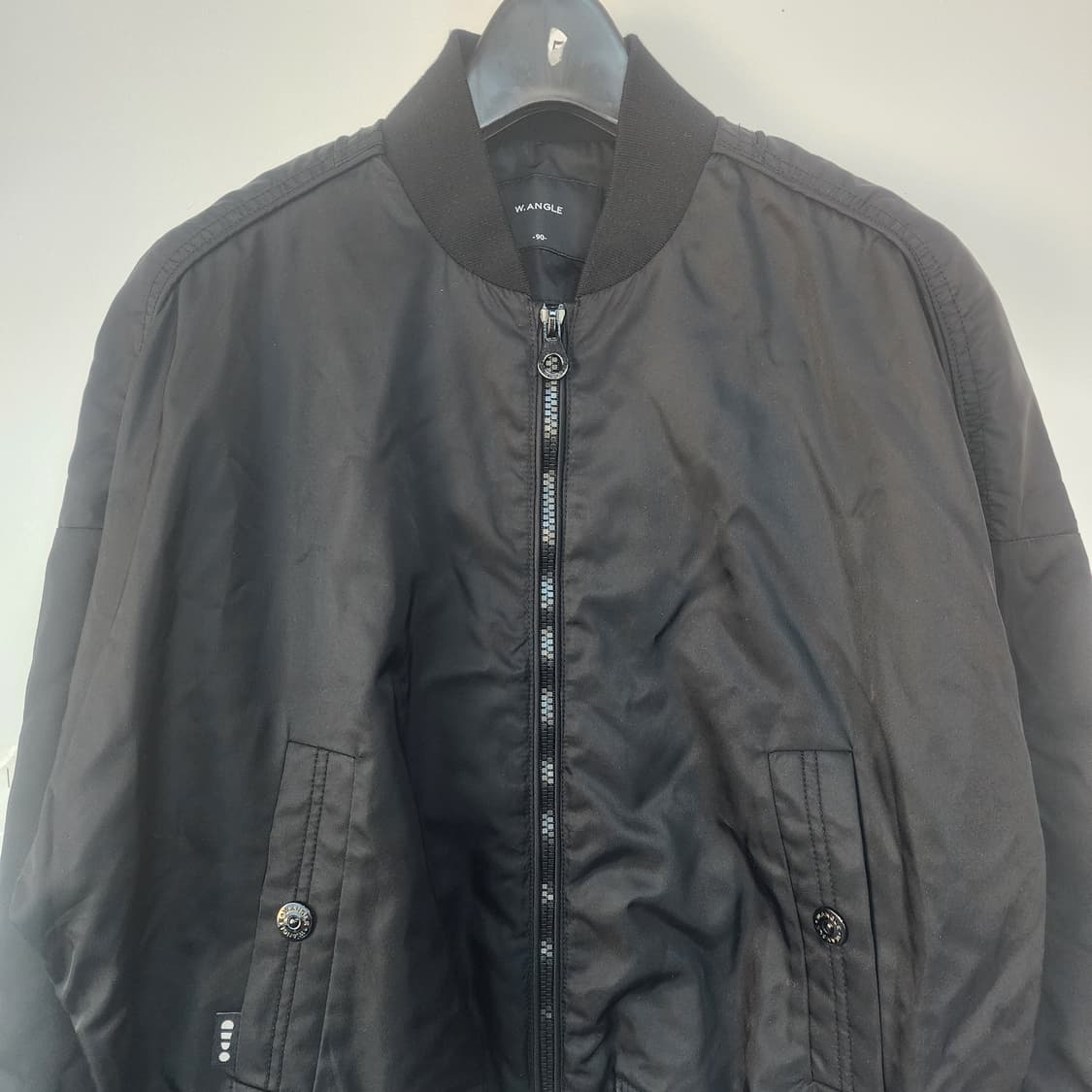 W.ANGLE 블랙 봄버 자켓 상품이미지2