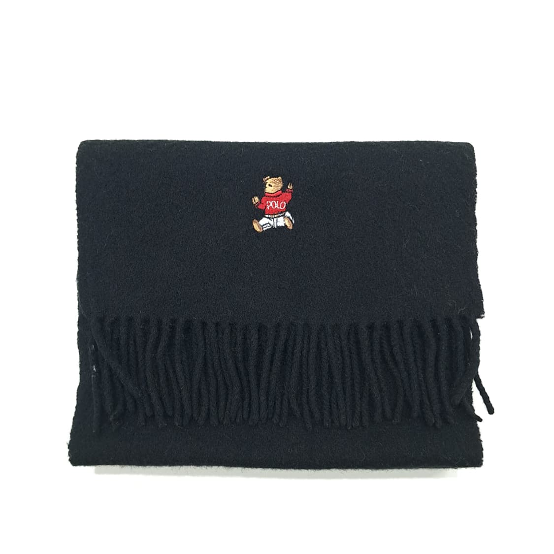 MX295 폴로 랄프로렌 블랙 폴로베어 램스울 목도리 머플러 상품이미지7
