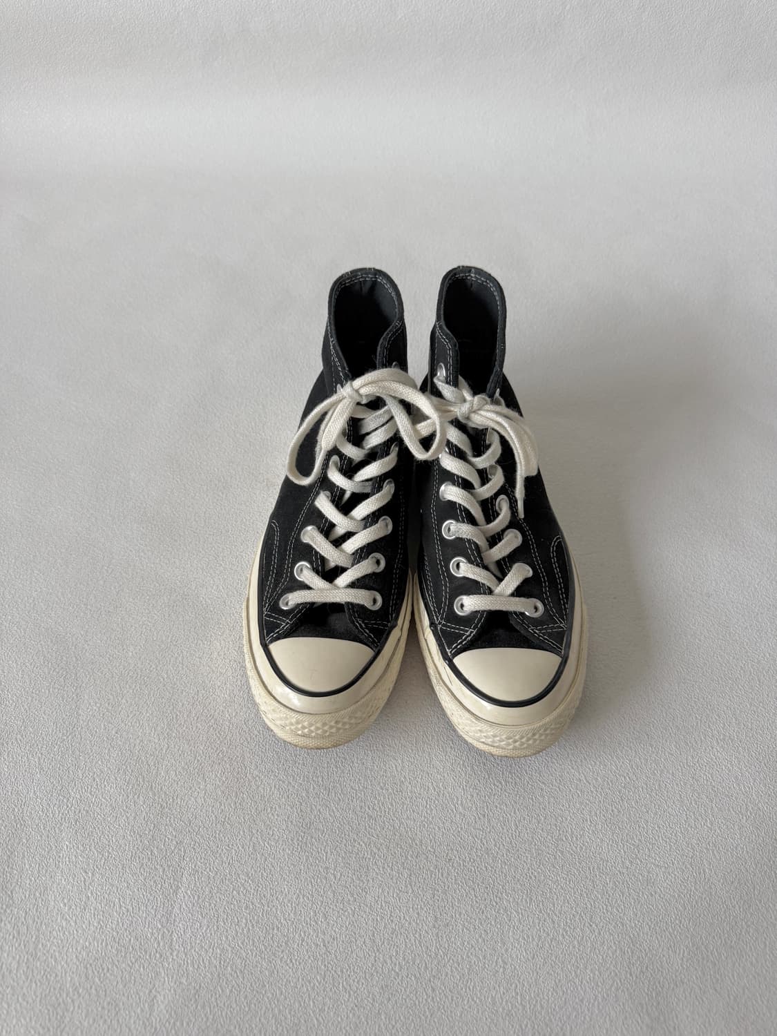 [240]컨버스(Converse) 척테일러 하이 스웨이드 블랙 상품이미지2