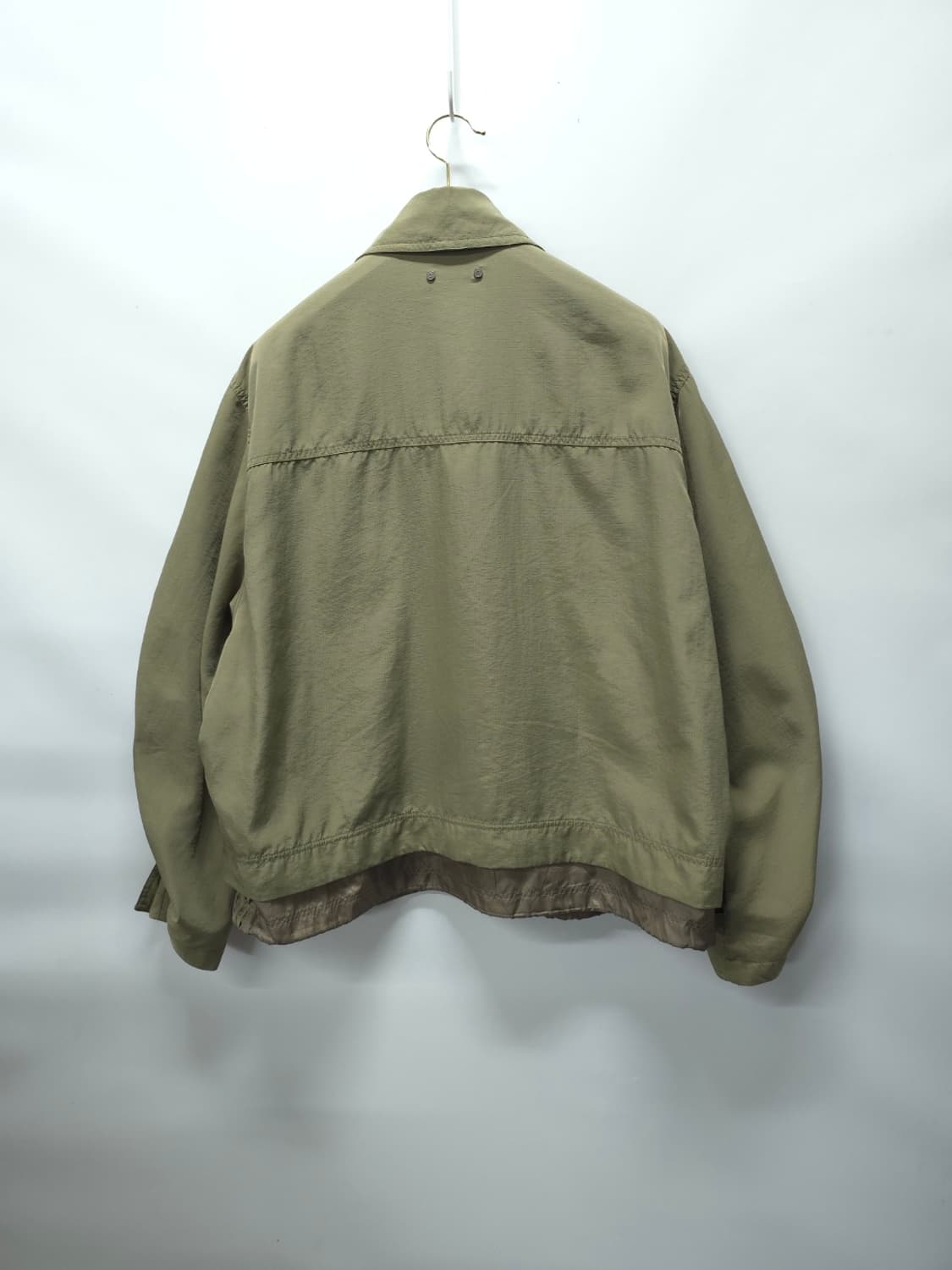 일꼬르소 레이어드 하단 스트링 나일론 자켓 카키(110) 상품이미지5