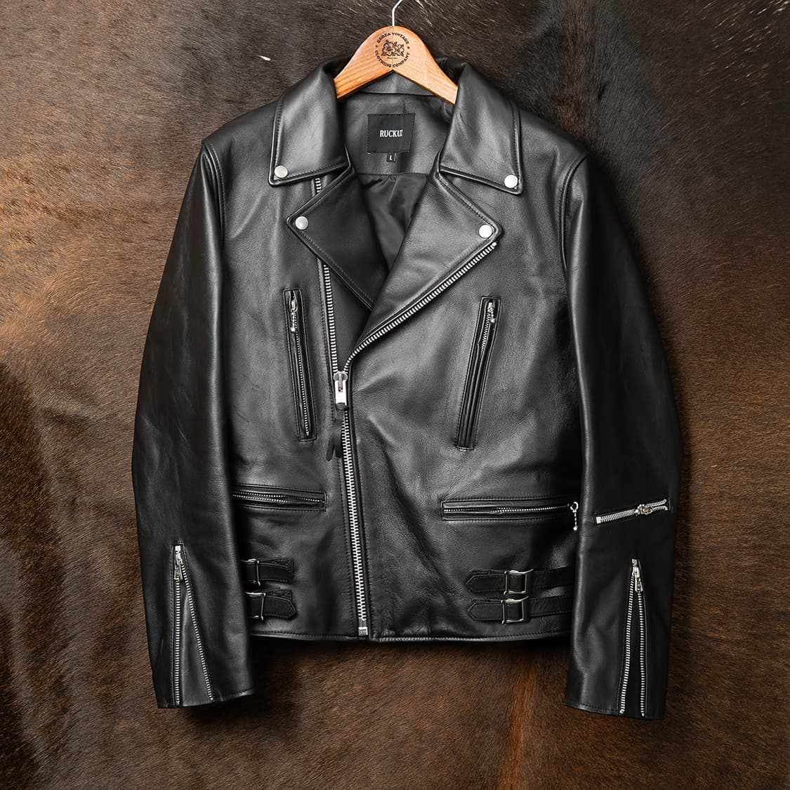 [97] RUCKUZ 카우레더 더블라이더 자켓 MO-2407  상품이미지1