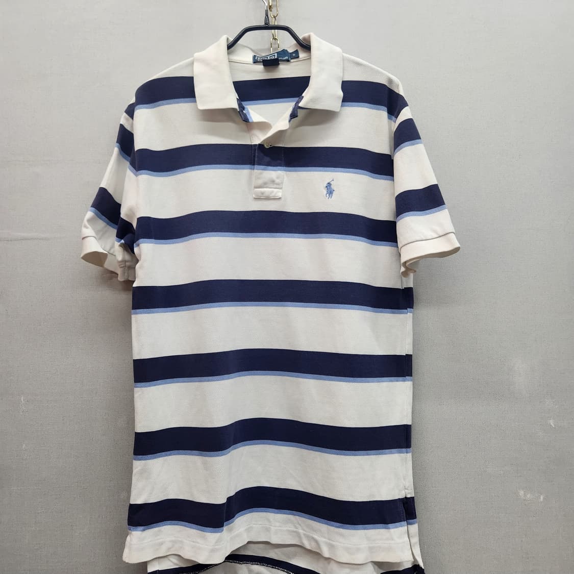 폴로랄프로렌 스트라이프 로고 반팔카라 S(M) 남여공용 상품이미지1