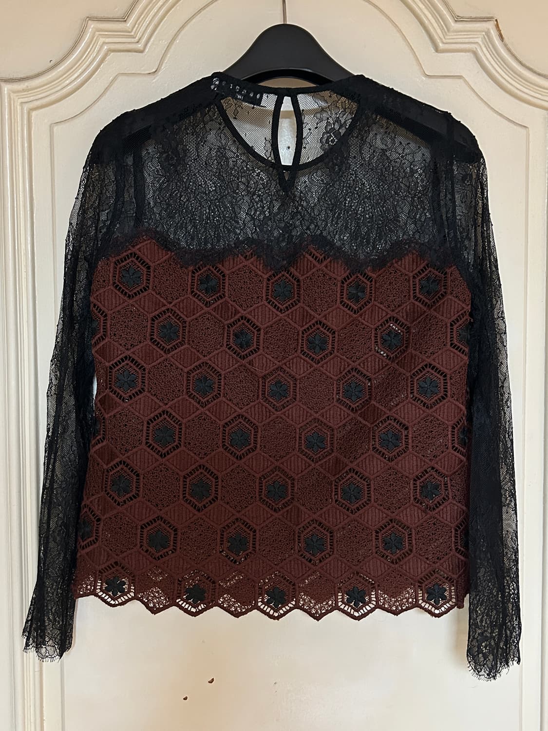 산드로 레이스 시어 블라우스 상품이미지5