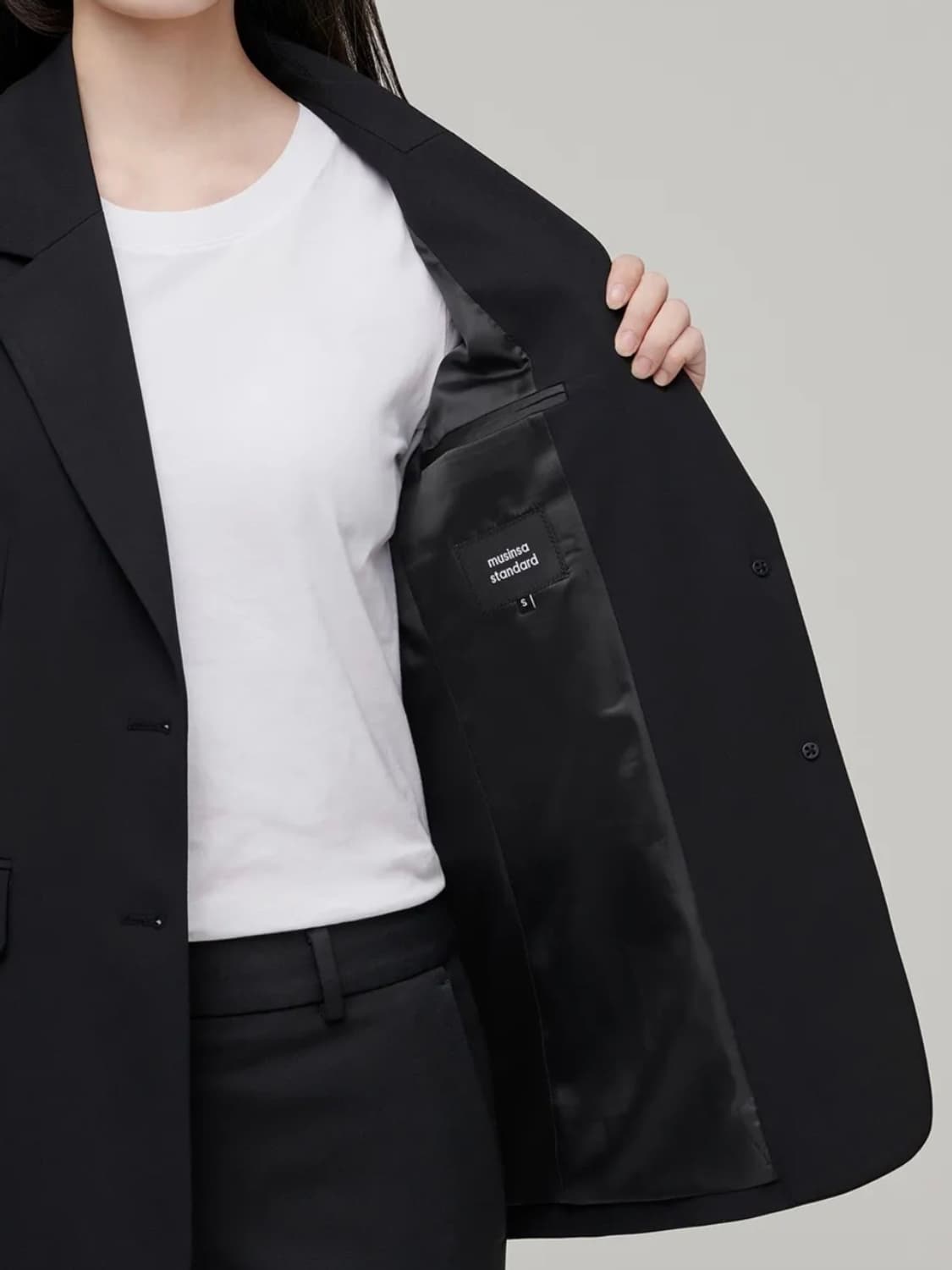 무신사 스탠다드 | 우먼즈 베이식 블레이저 블랙 S 상품이미지6