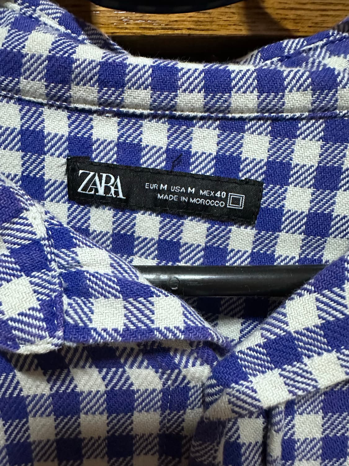 자라 체크 셔츠 M 상품이미지2