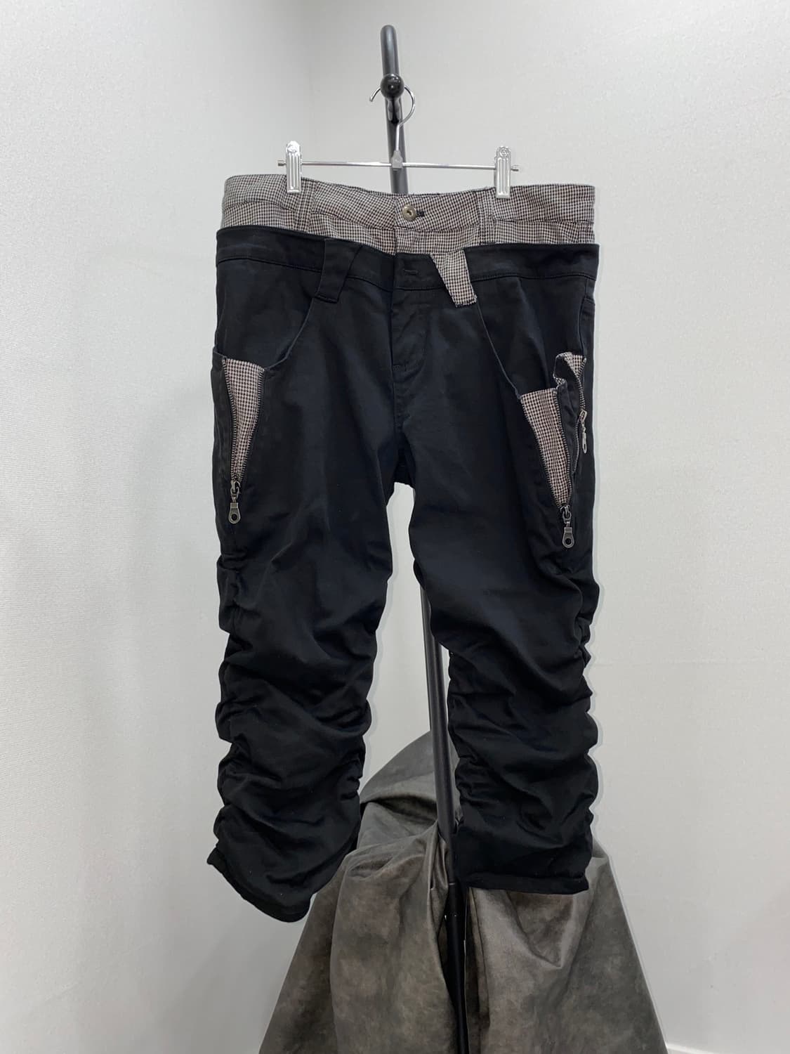 Check Sagging Shirring Pants 상품이미지4