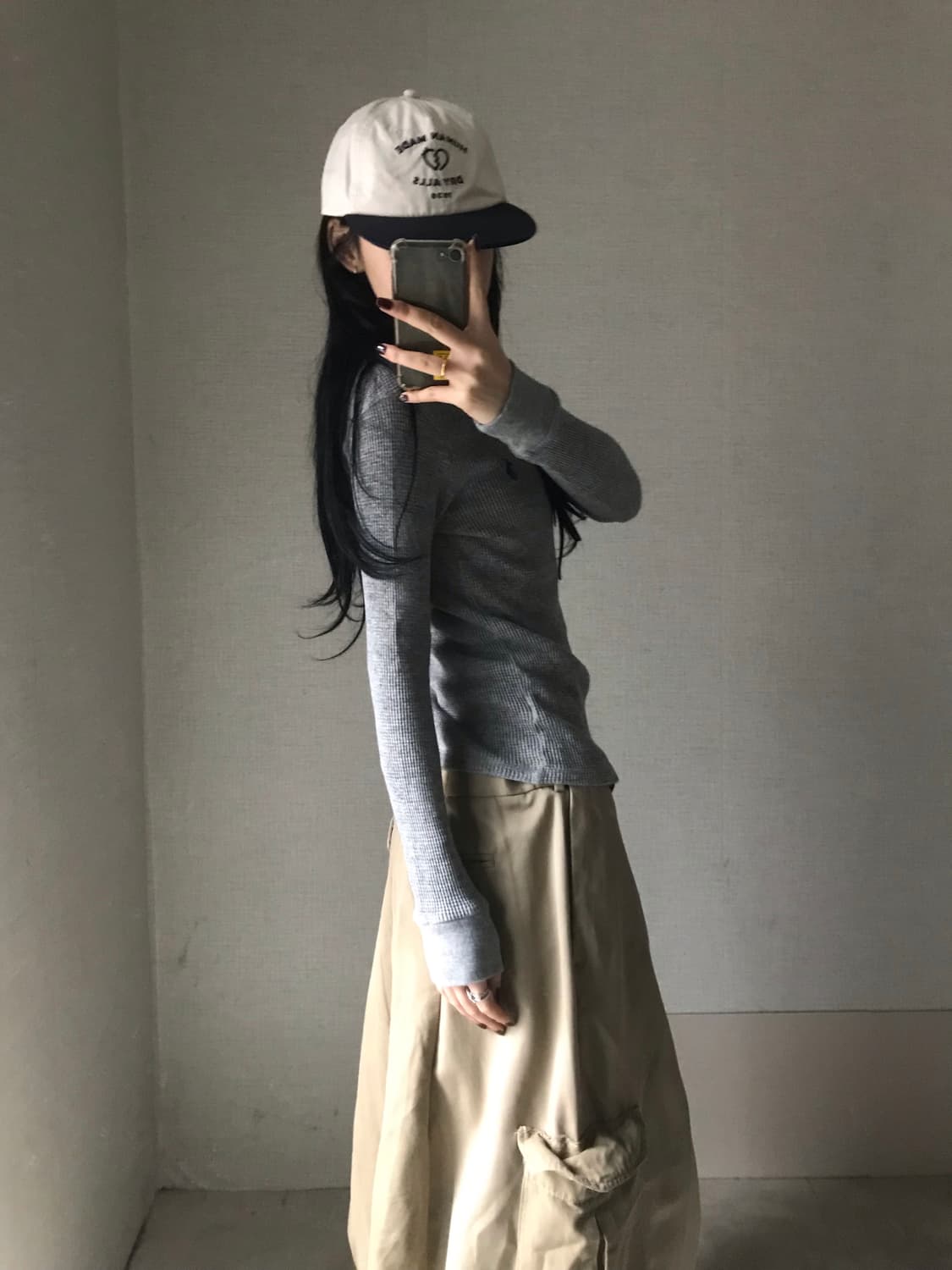 폴로 그레이 와플 롱슬리브 상품이미지4