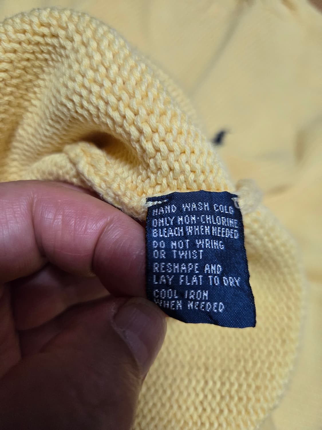 폴로 랄프로렌 남성 코튼 엘로우 니트(XL사이즈) 상품이미지6