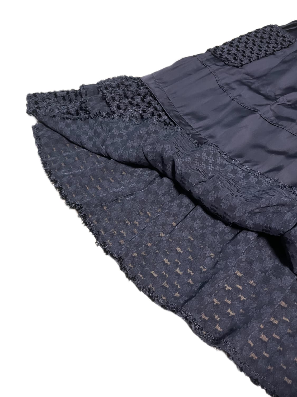 CDG Tricot AD2006 Patchwork Cupra Skirt 상품이미지6