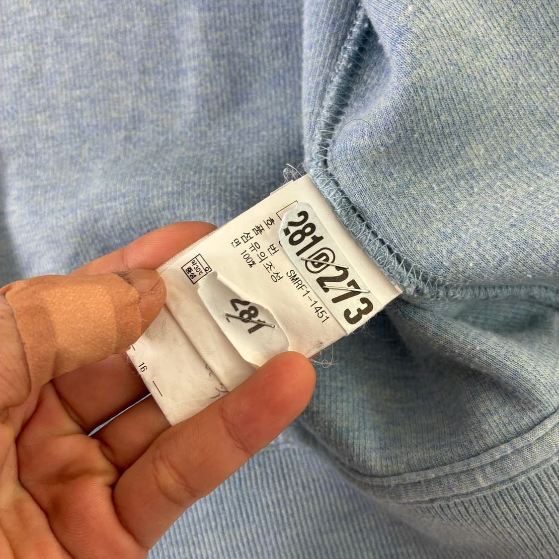 Polo  폴로 랄프로렌 자수 코튼 라이트블루 투웨이 니트후드집업 상품이미지6