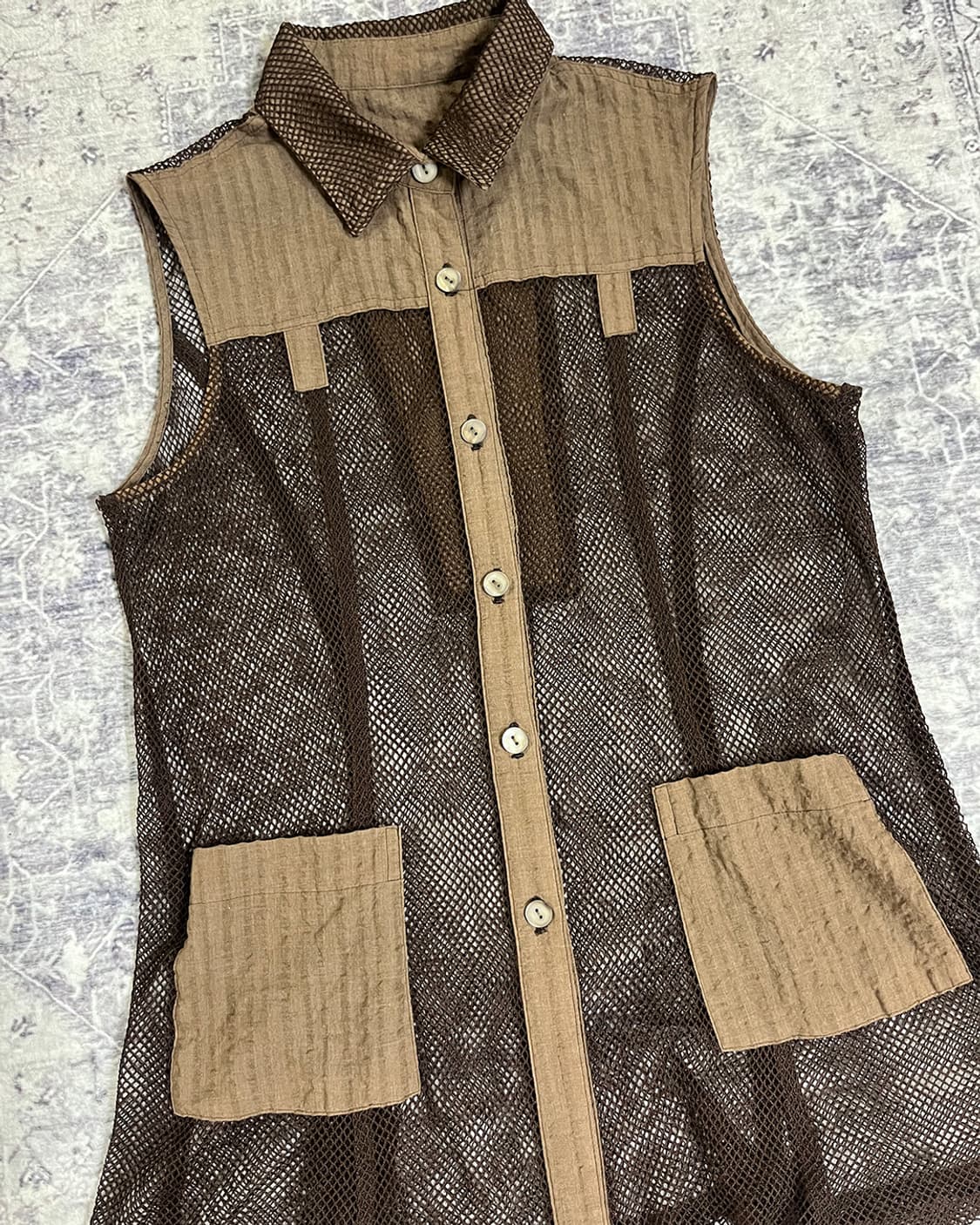 00‘s grunge mesh vest 상품이미지2