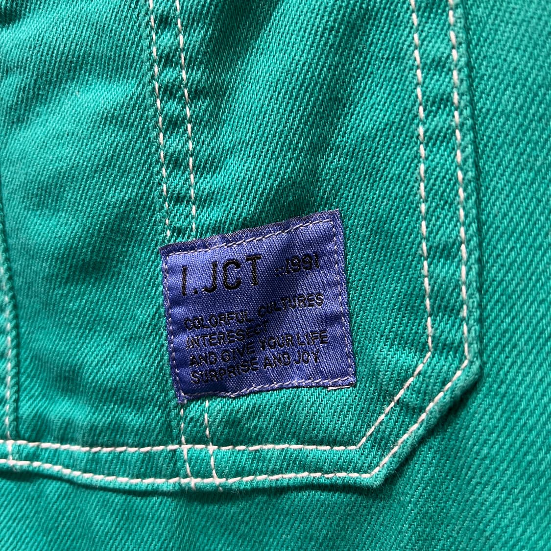 [M] 재팬빈티지 데님 오버롤 멜빵바지 그린 상품이미지3