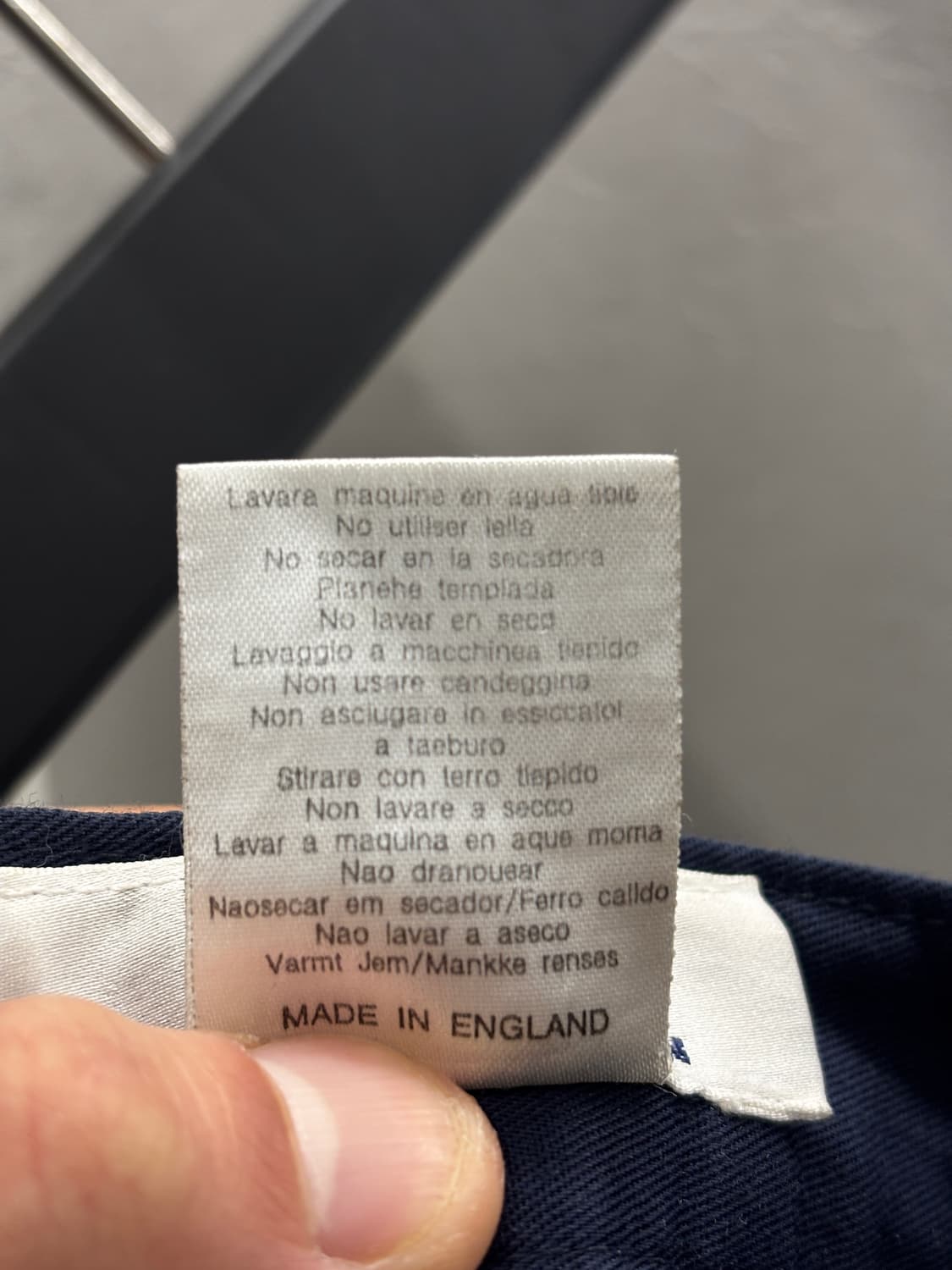 버버리 남성 네이비 면 바지 상품이미지5