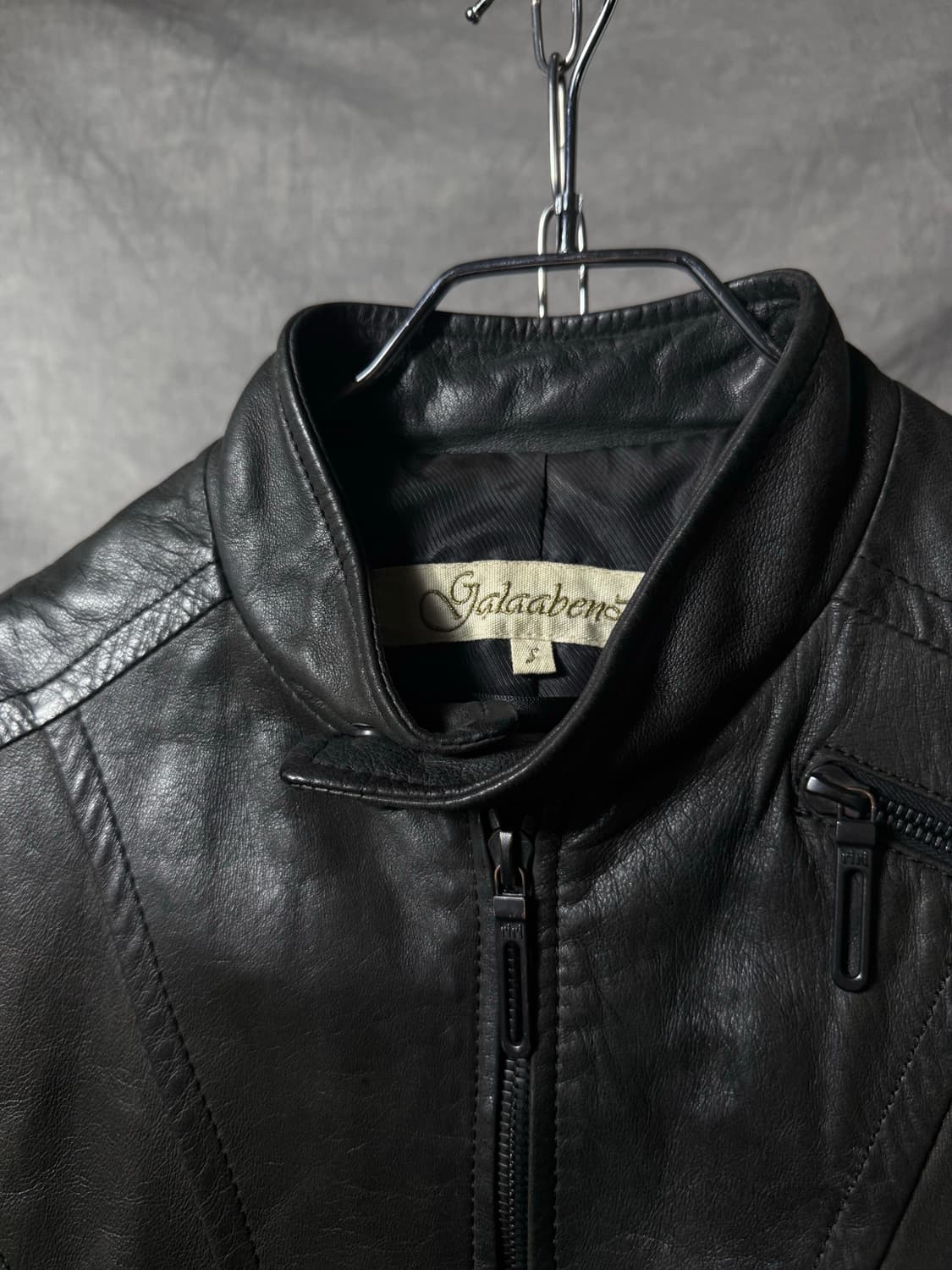 GalaabenD Stand Collar Leather Jacket 상품이미지5