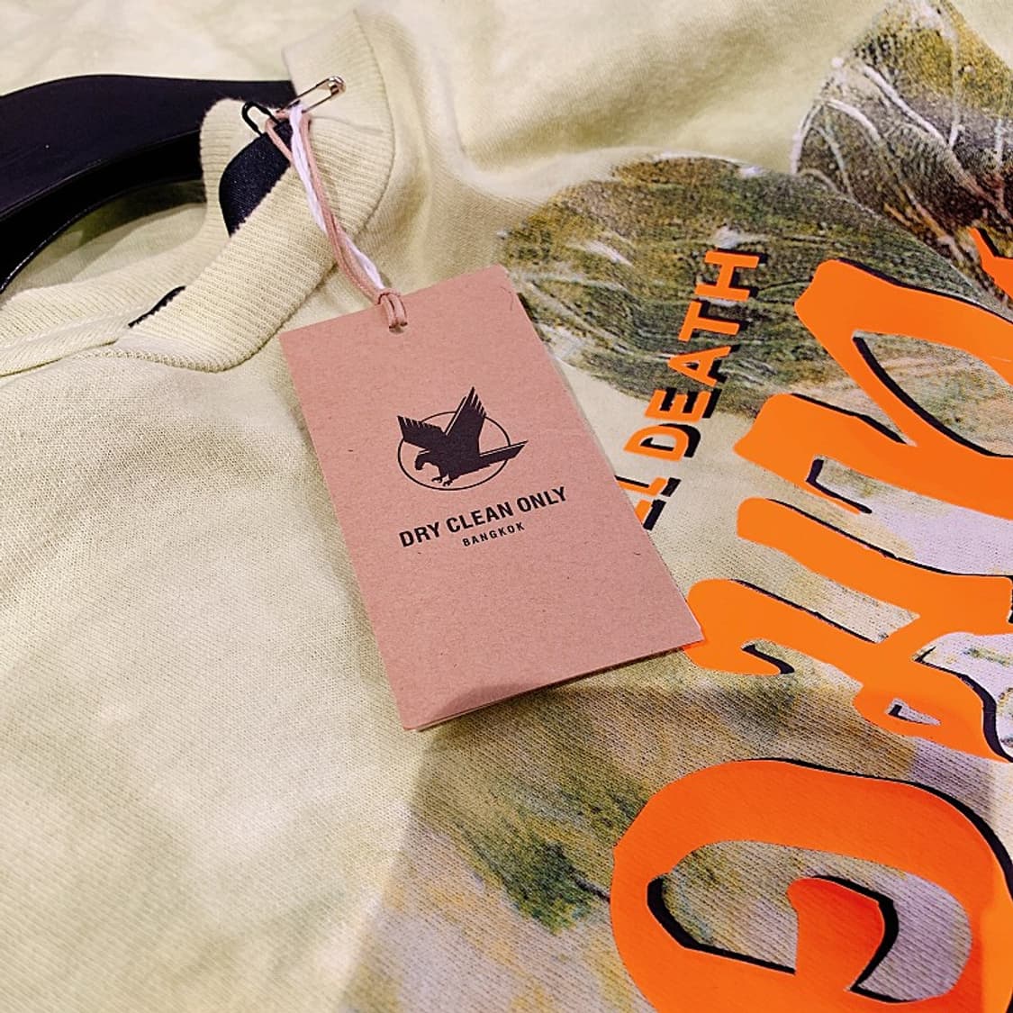 드라이 클린 온리 여성 그린 프린트 티셔츠 상품이미지3