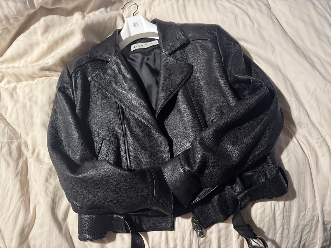 렉토 26ss 빈티지 더블 라이더 레더 자켓 블랙 M 상품이미지1