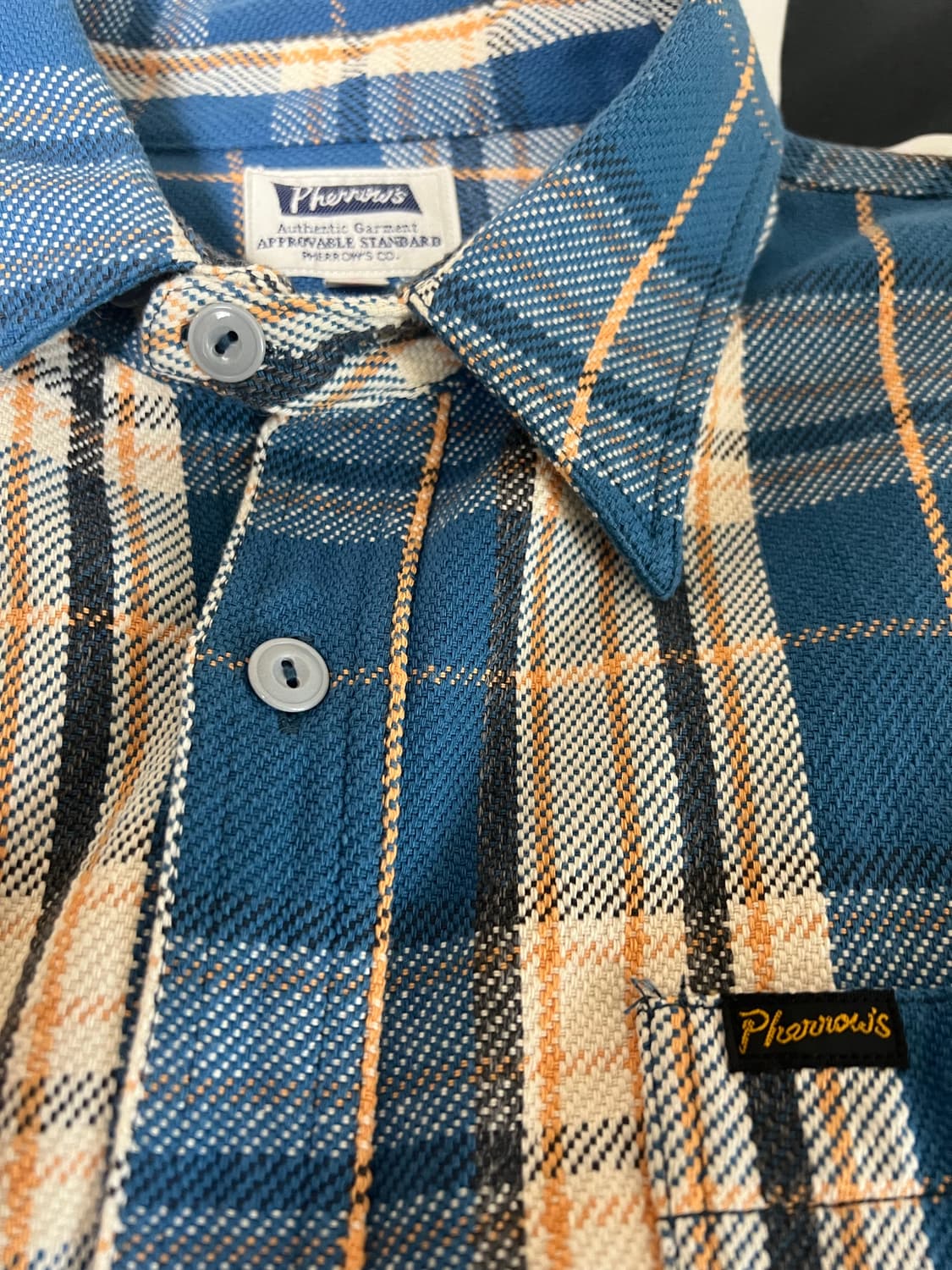 페로우즈 플란넬 워크셔츠 XL사이즈 판매 상품이미지5