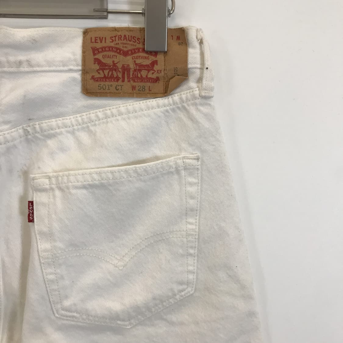 리바이스 501 CT cutoff 하프팬츠 화이트[28] 상품이미지4