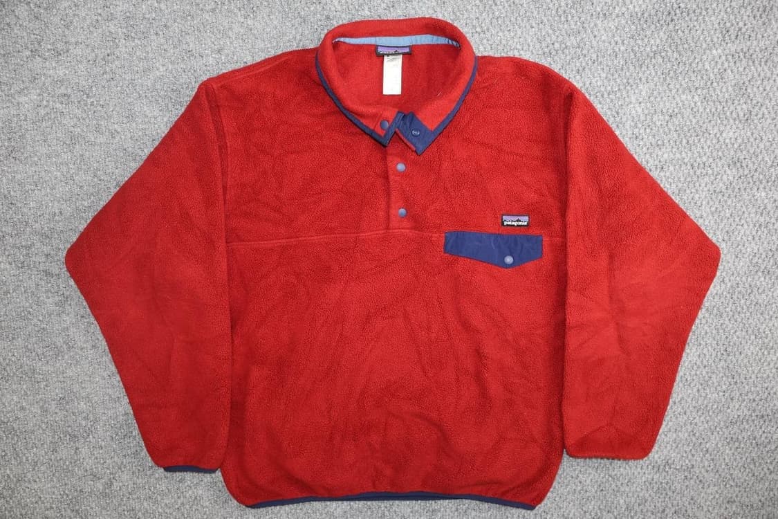 95FW 파타고니아 빈티지 신칠라 스냅-T 레드 네이비 플리스 상품이미지1