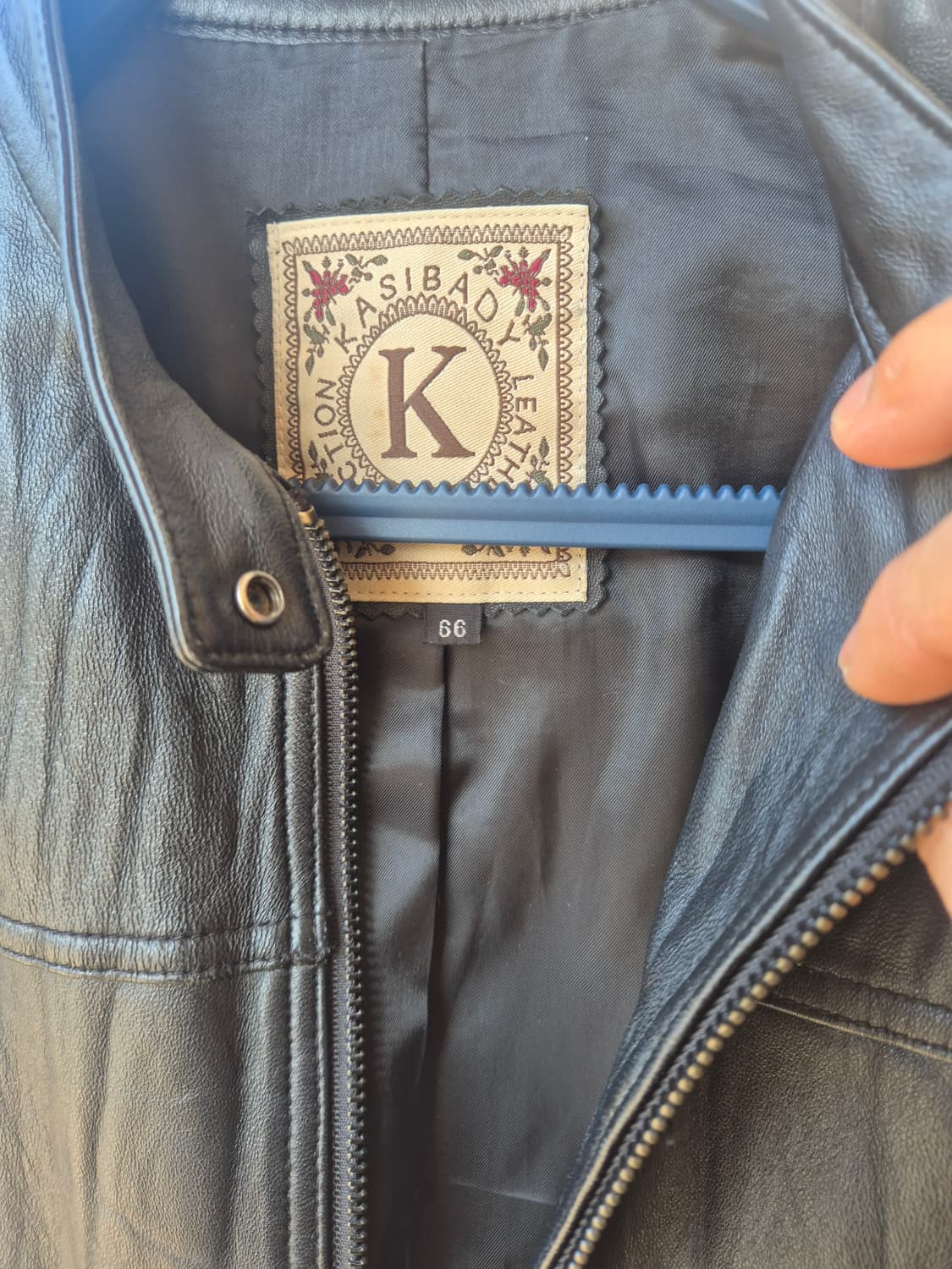 카시바오 양가죽 여성 자켓 블랙 66사이즈 상품이미지3